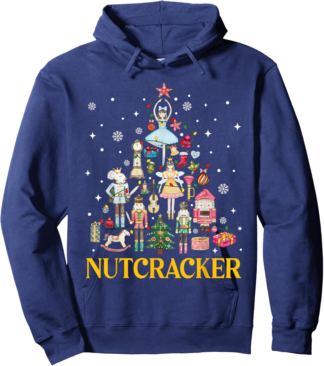 Christmas Nutcracker Squad Ballet Dance Women Kid Girls Xmas Hoodie - Hoodie | Navy