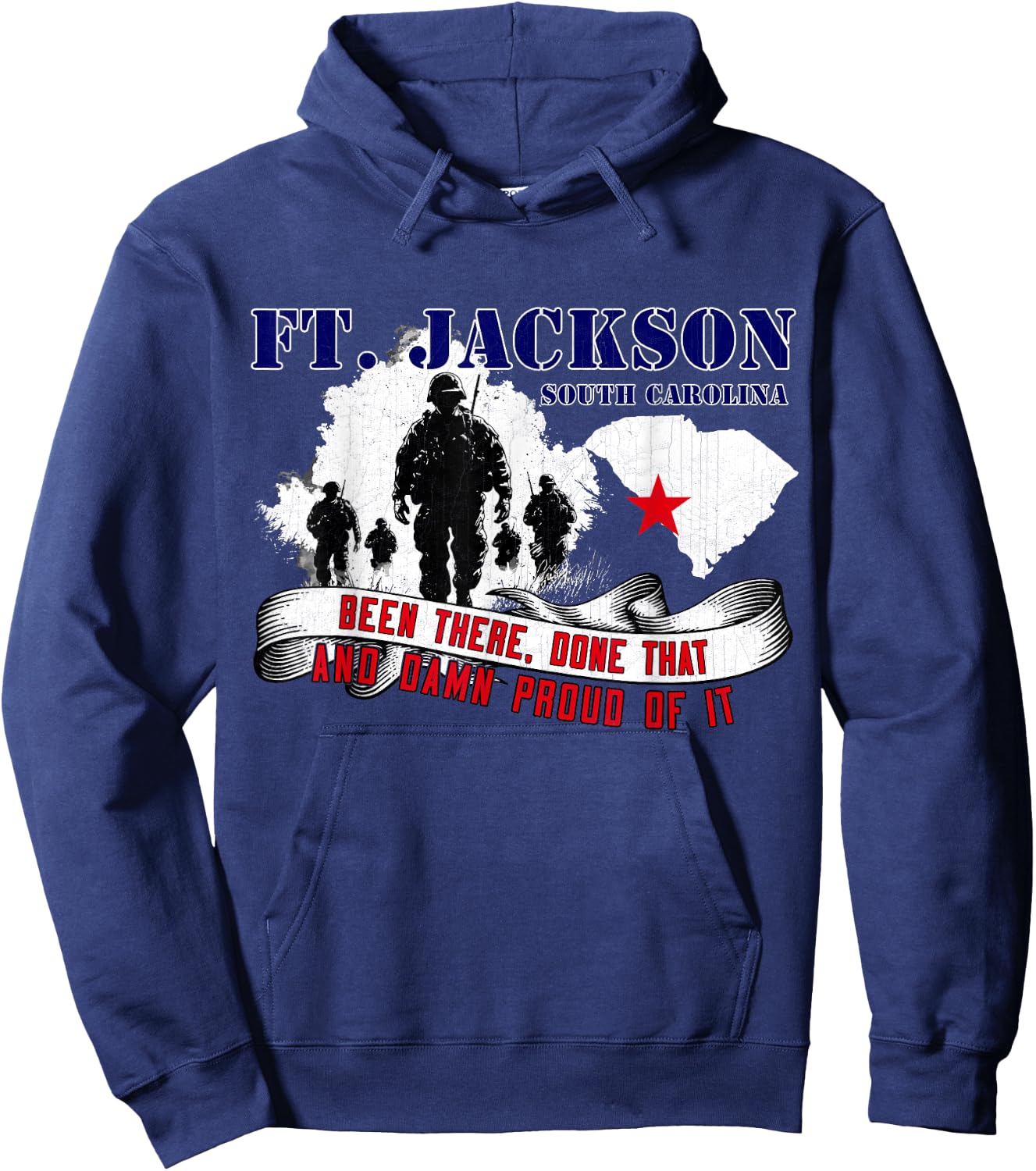Fort Jackson South Carolina US Military Base Veterans Day Hoodie - Hoodie | Navy