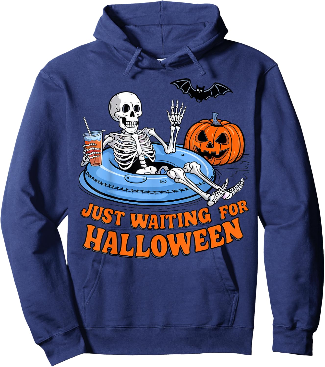 Halloween Skeleton Spooky Summer Gifts Women Kids Hoodie - Hoodie | Navy
