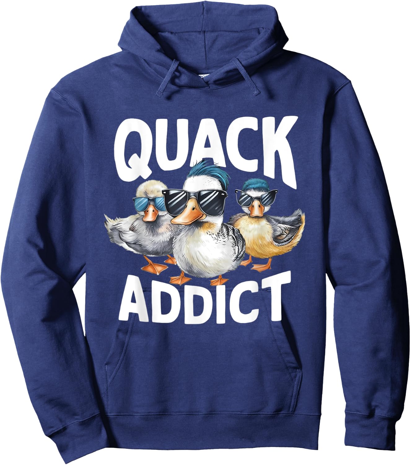 Quack Addict Funny Mallard Duck Lover Hoodie - Hoodie | Navy