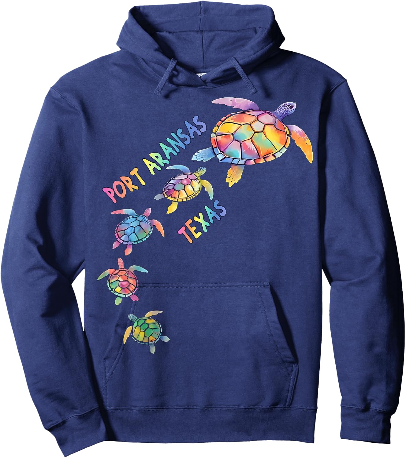 Port Aransas Texas Sea Turtle Lover Beach Vacation Hoodie - Hoodie | Navy