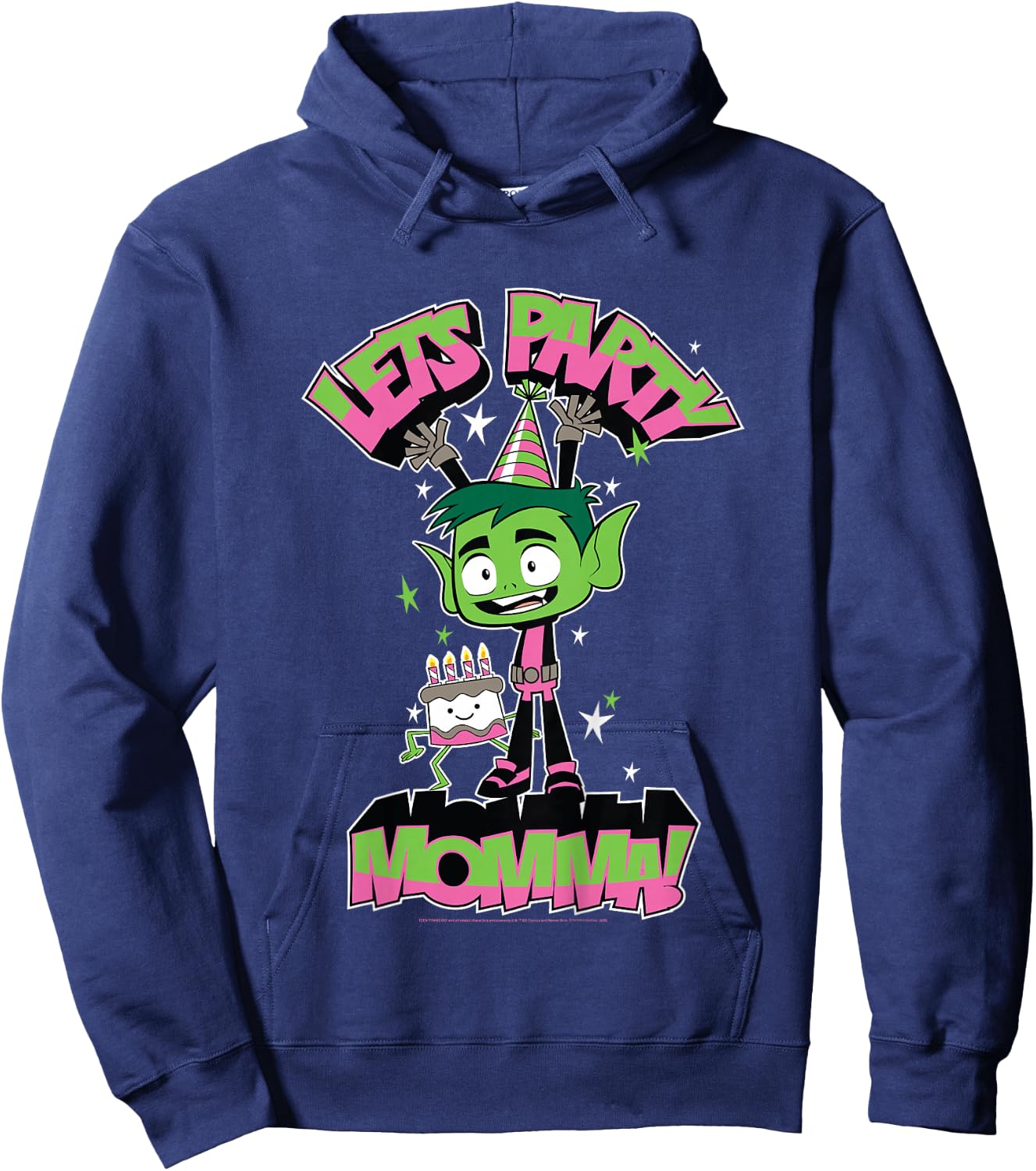 Kids DC Comics Teen Titans Go! Beast Boy Let's Party Momma Hoodie - Hoodie | Navy