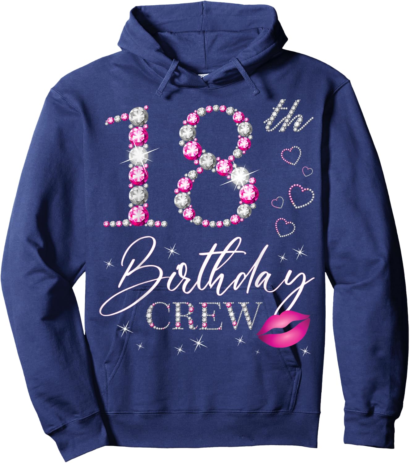 18th Birthday Crew 18th Birthday Squad 18 Years Old Bday Hoodie - Hoodie | Navy
