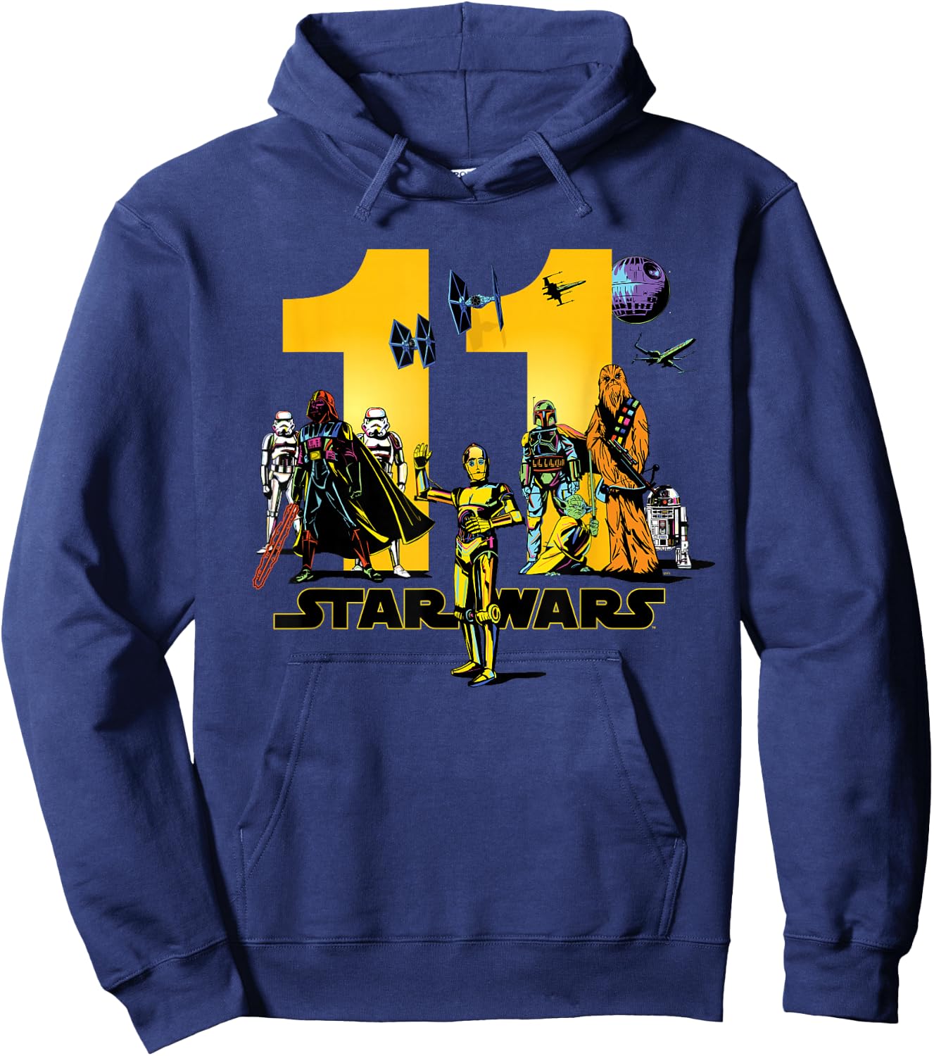 Star Wars Classic Characters Eleventh Birthday 11 Years Old Hoodie - Hoodie | Navy