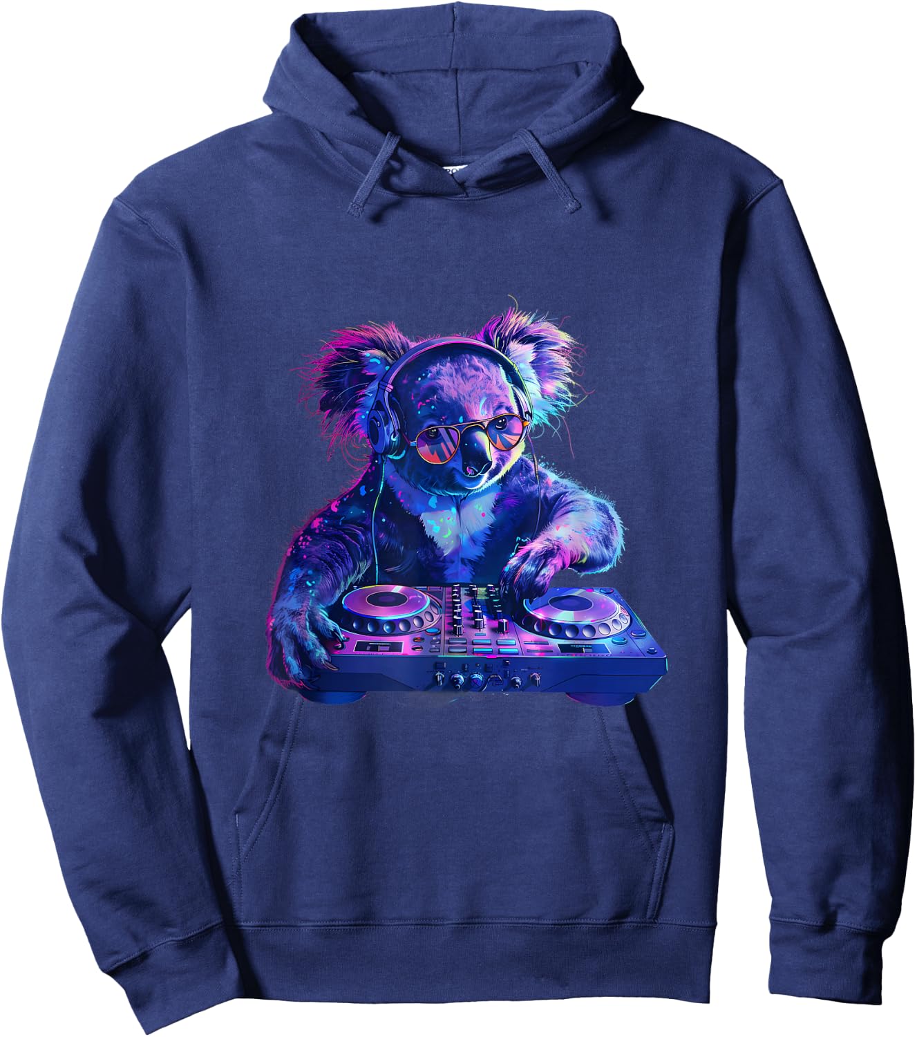 Koala DJ House Techno Dance Music Turntable DJ Koala Bear Hoodie - Hoodie | Navy