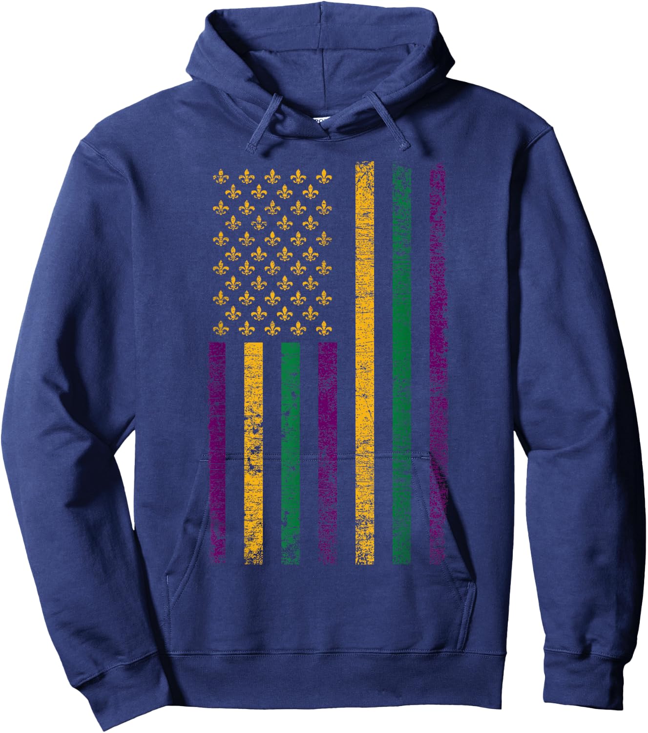 Costume Mask USA Masquerade Carnival Celebration Mardi Gras Hoodie - Hoodie | Navy