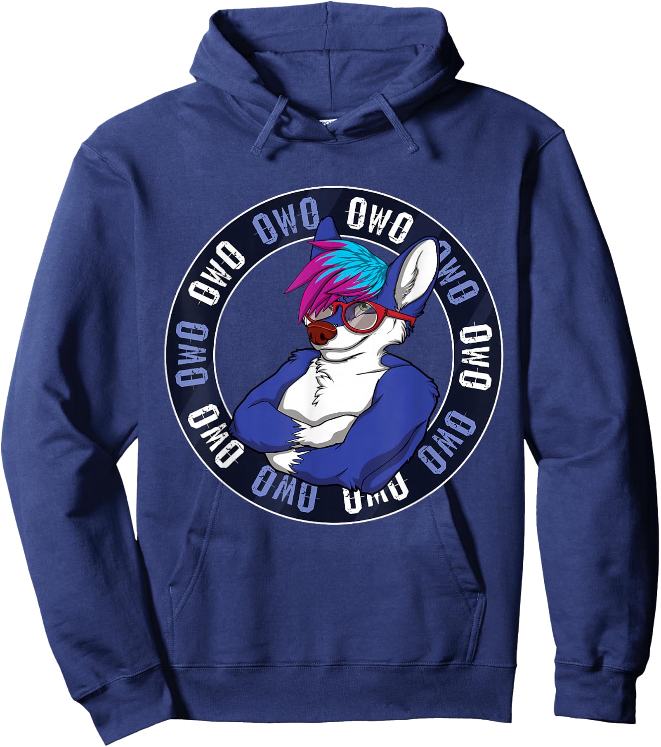 Furry OwO Furry Ear Furry Person Fox Cosplay Hoodie - Hoodie | Navy