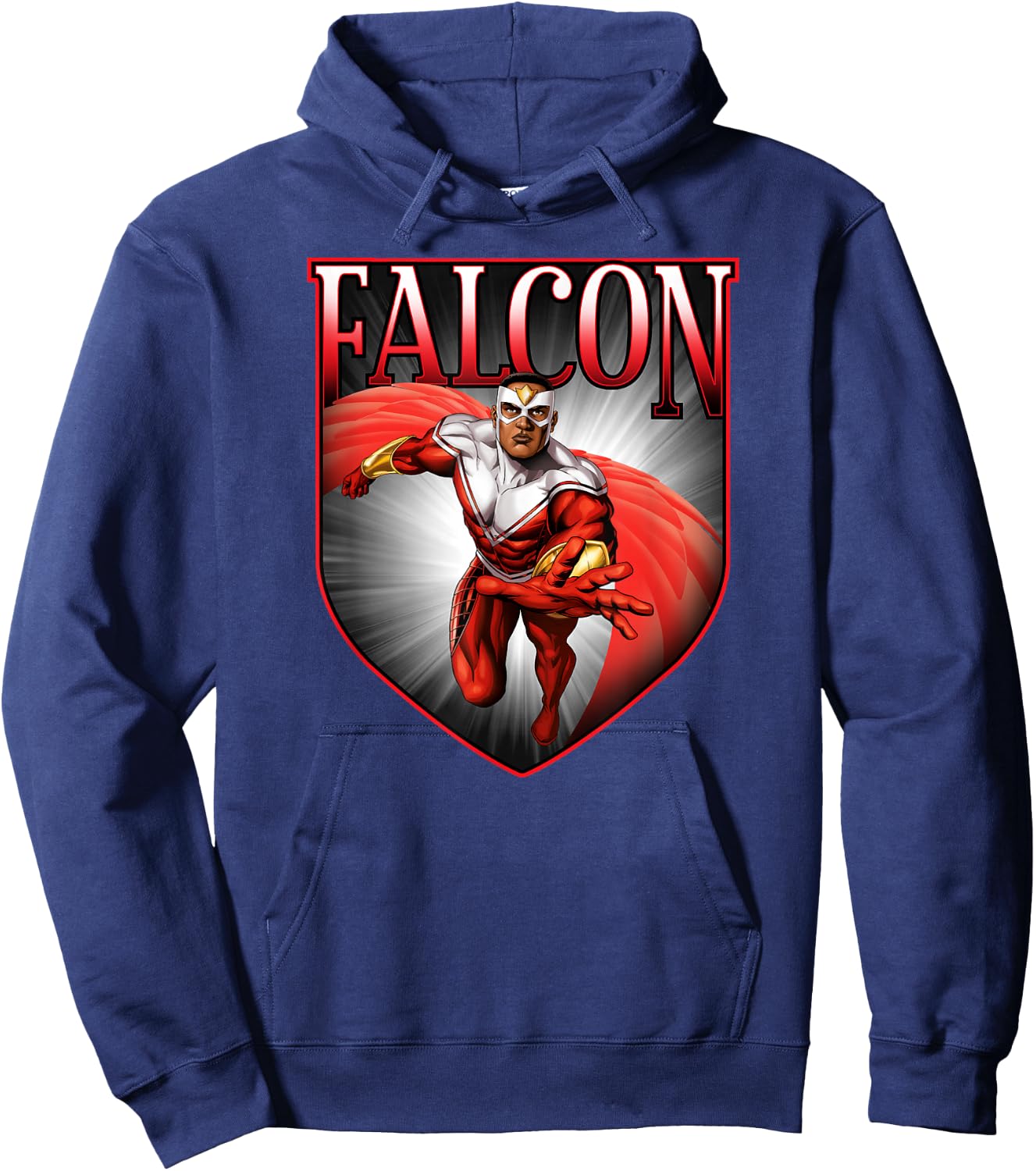 Marvel Avengers Falcon Graphic Comic Color Badge Hoodie - Hoodie | Navy