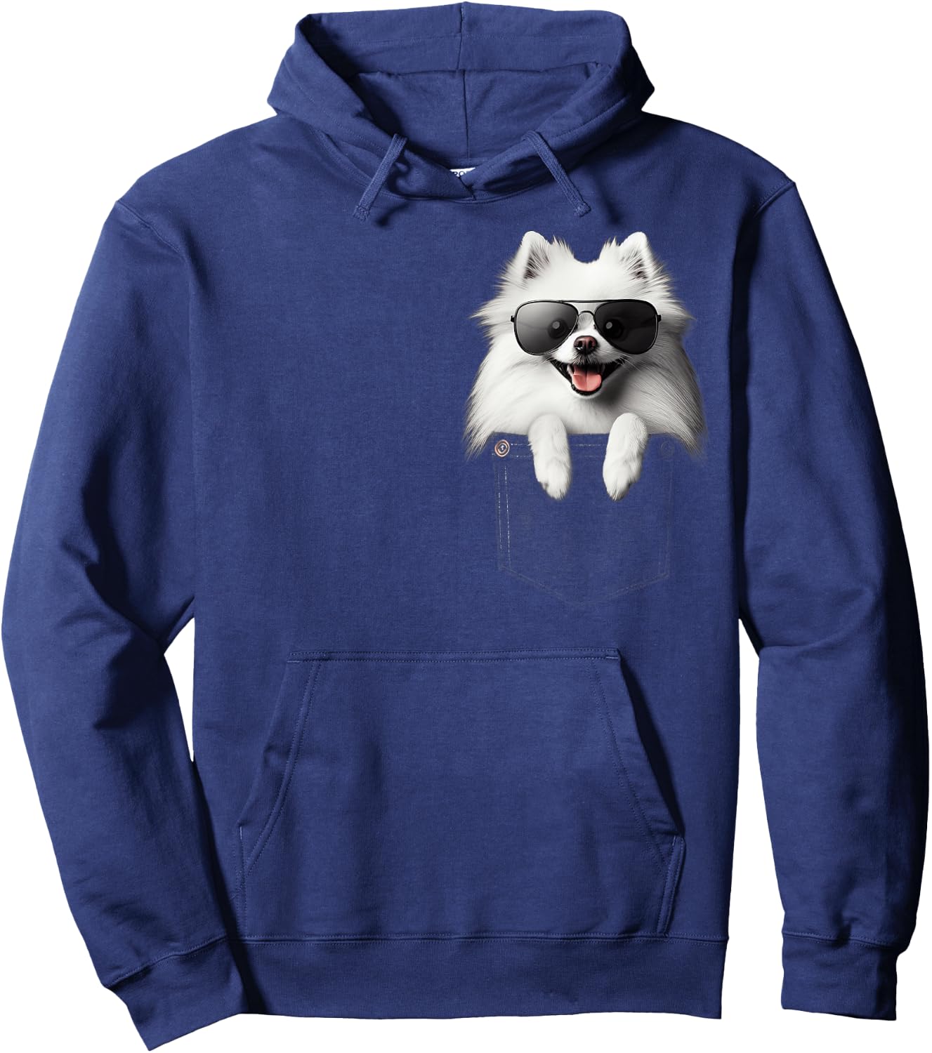 Pocket American Eskimo Dog Cute Dog Lover Owner Gift Hoodie - Hoodie | Navy
