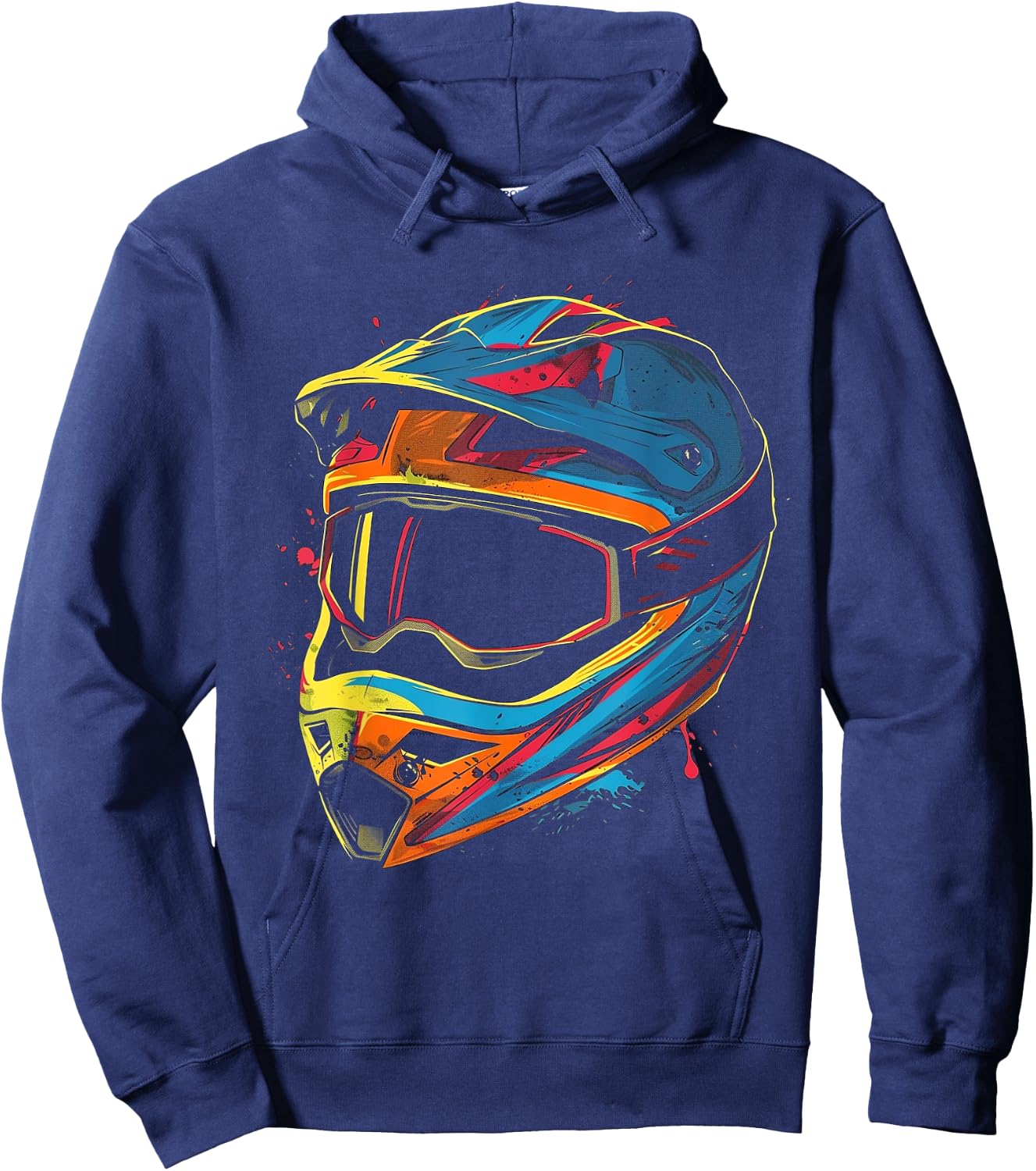 Cartoon mountain bike helmet Hoodie - Hoodie | Navy