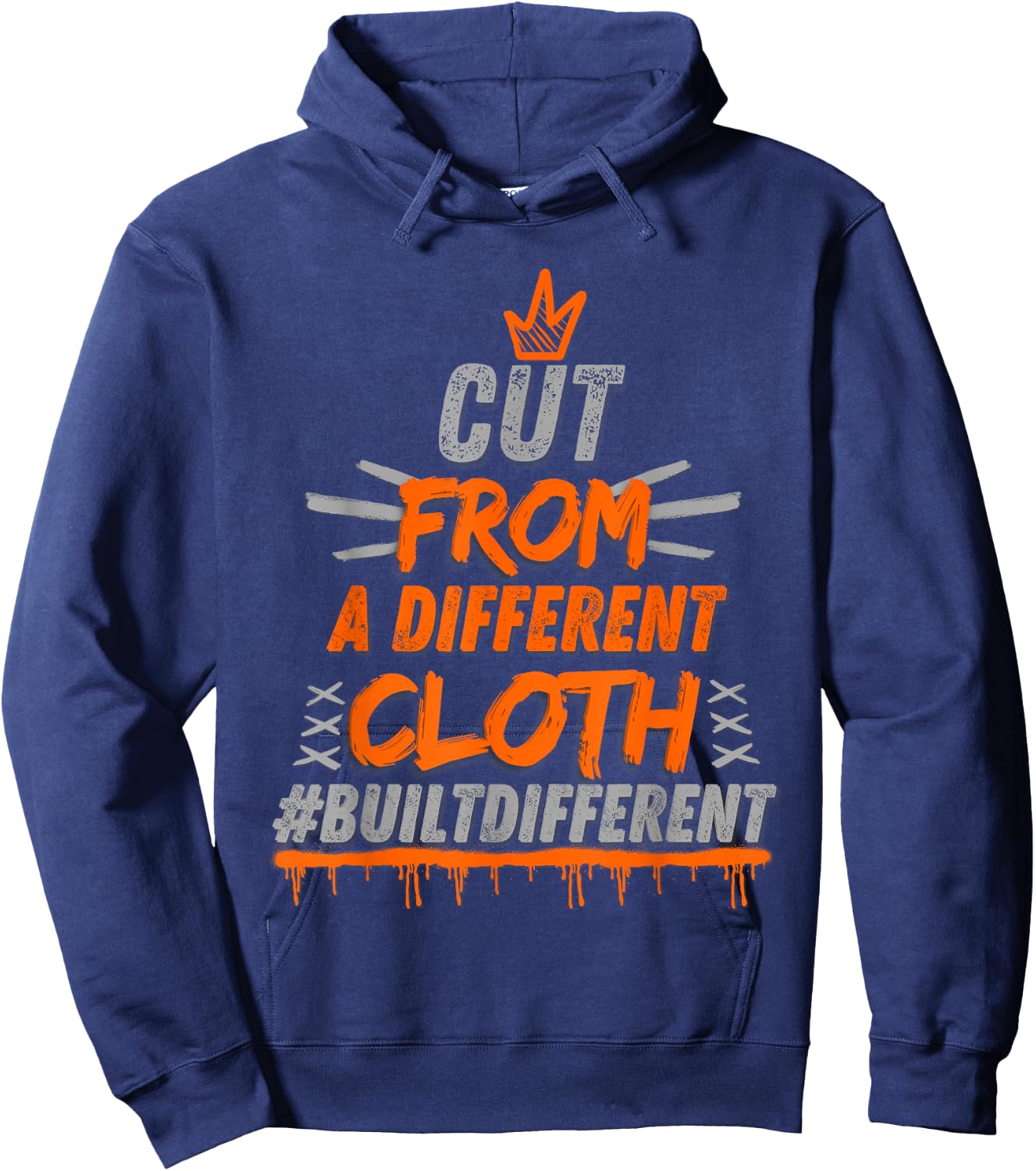 Olive Army Solar Orange Color Match Hoodie - Hoodie | Navy