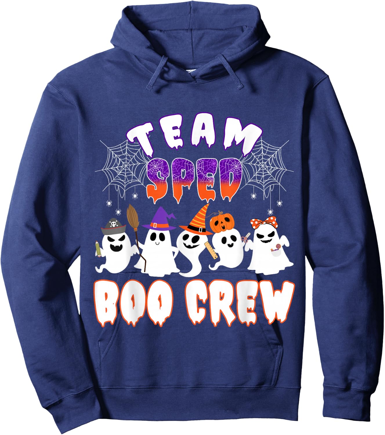 Funny Halloween Costume Team SPED Teacher Special Education Hoodie - Hoodie | Navy