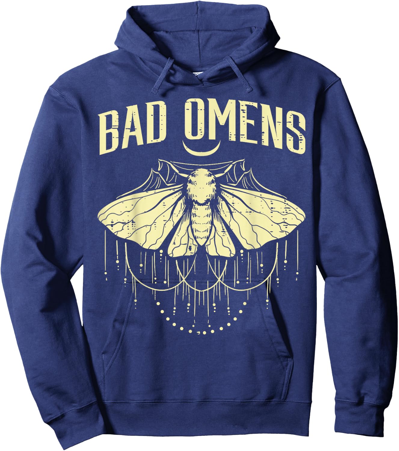 Moth Bad Omens Funny Myth Superstitions Women Men Kids Youth Hoodie - Hoodie | Navy
