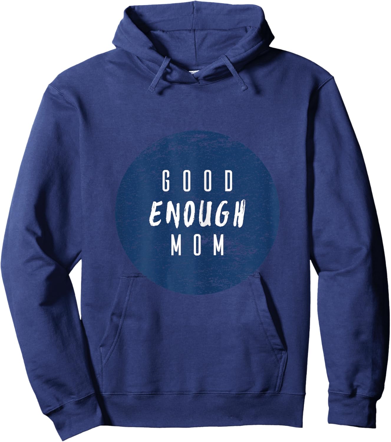 Good Enough Mom Circle Texture Hoodie - Hoodie | Navy