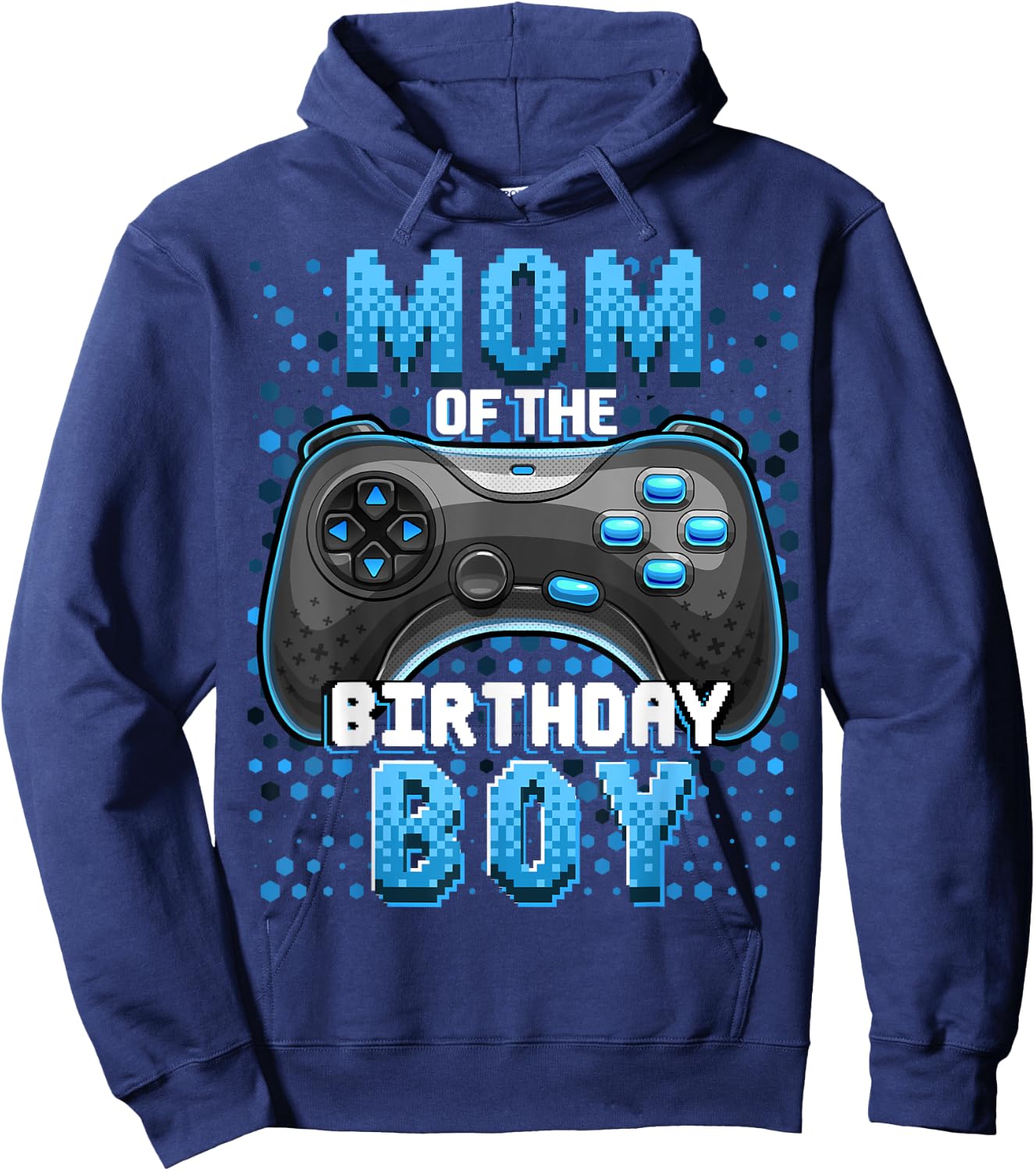 Mom of the Birthday Boy Matching Video Gamer Birthday Party Hoodie - Hoodie | Navy