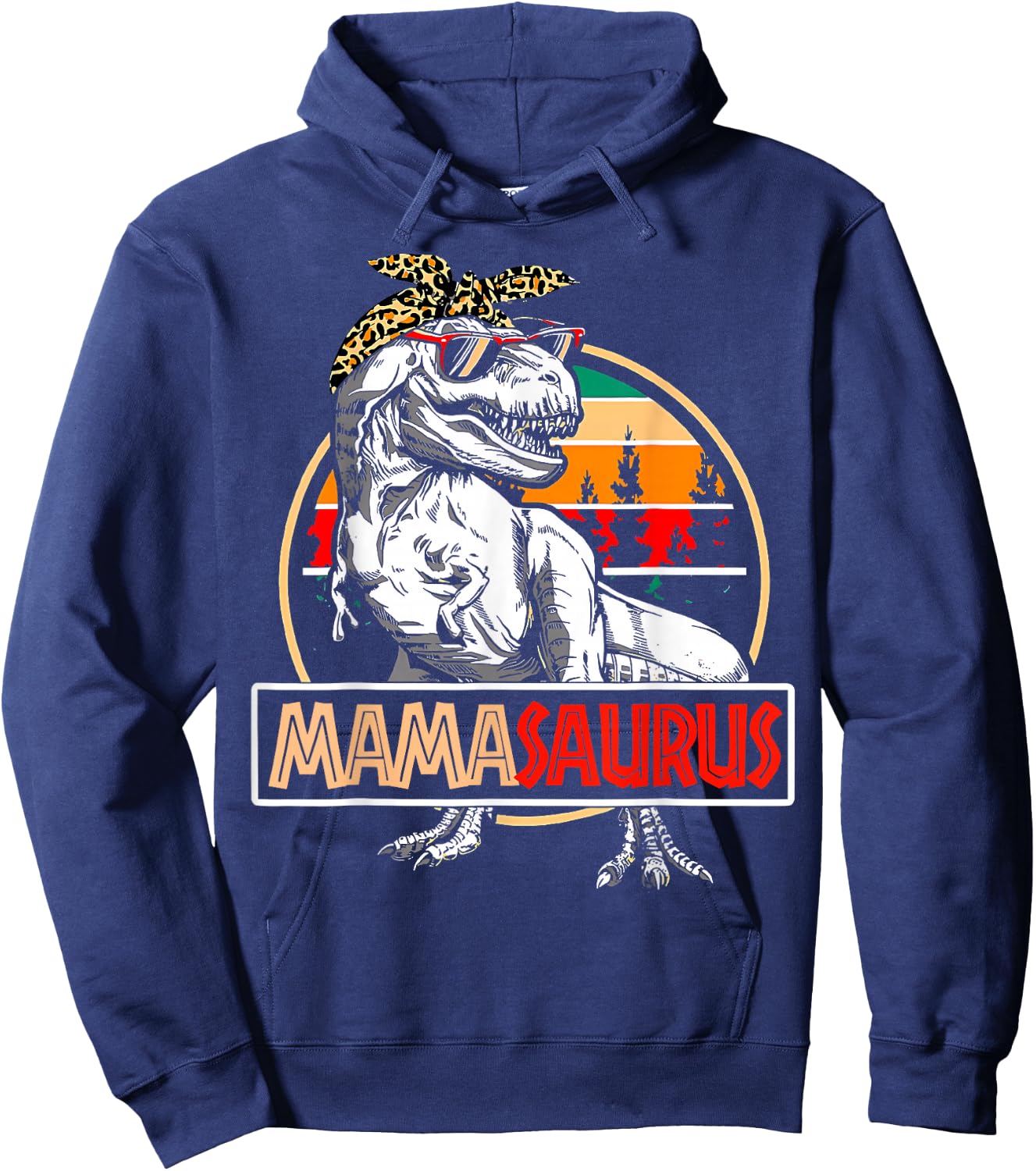 Mamasaurus T-Rex Dinosaur Mama Gifts For Mom Mothers Day Hoodie - Hoodie | Navy