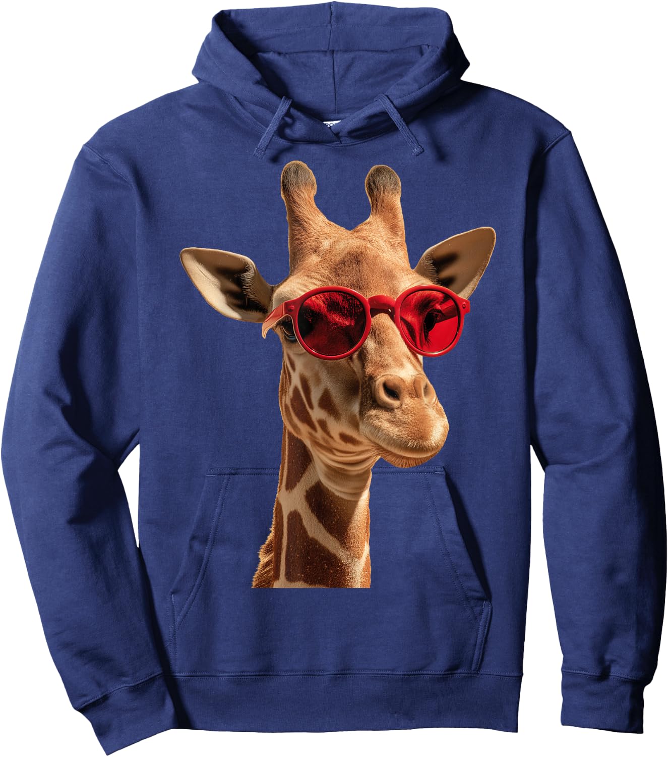 Giraffe Wearing Sunglasses Funny Graphic Hoodie - Hoodie | Navy