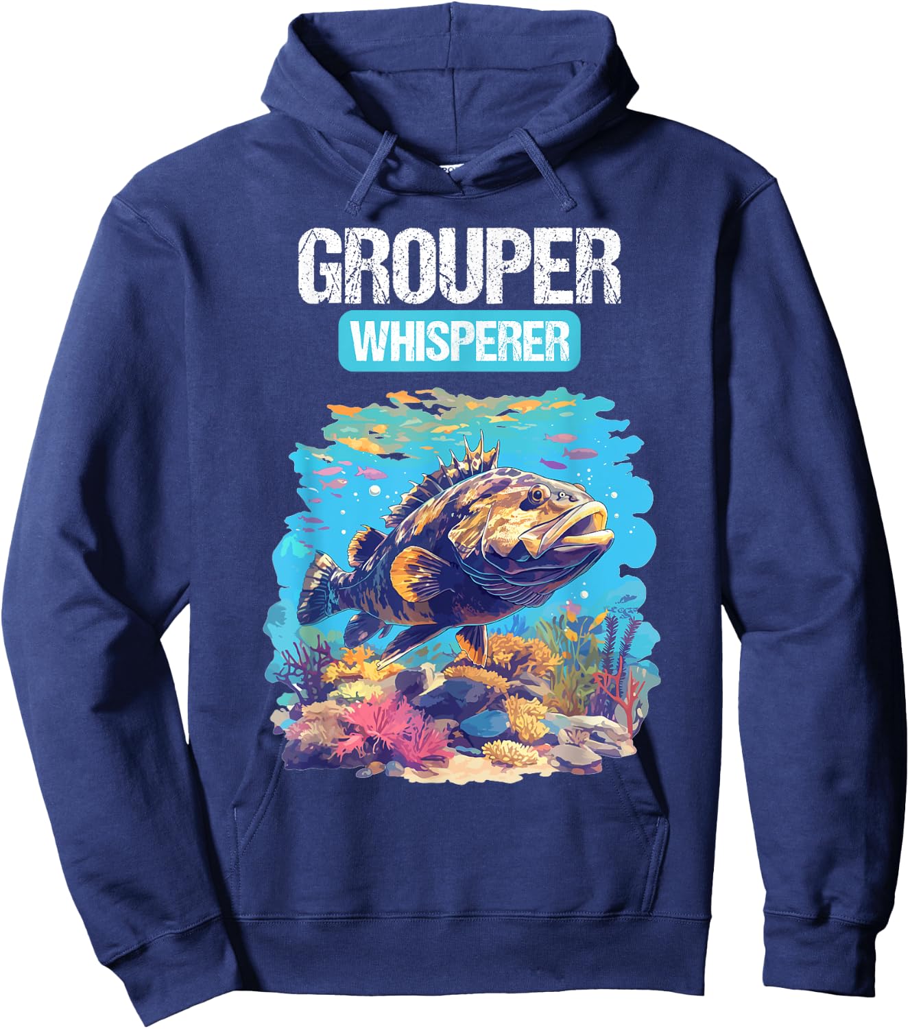 Grouper Whisperer. Groupers Grouper Hoodie - Hoodie | Navy