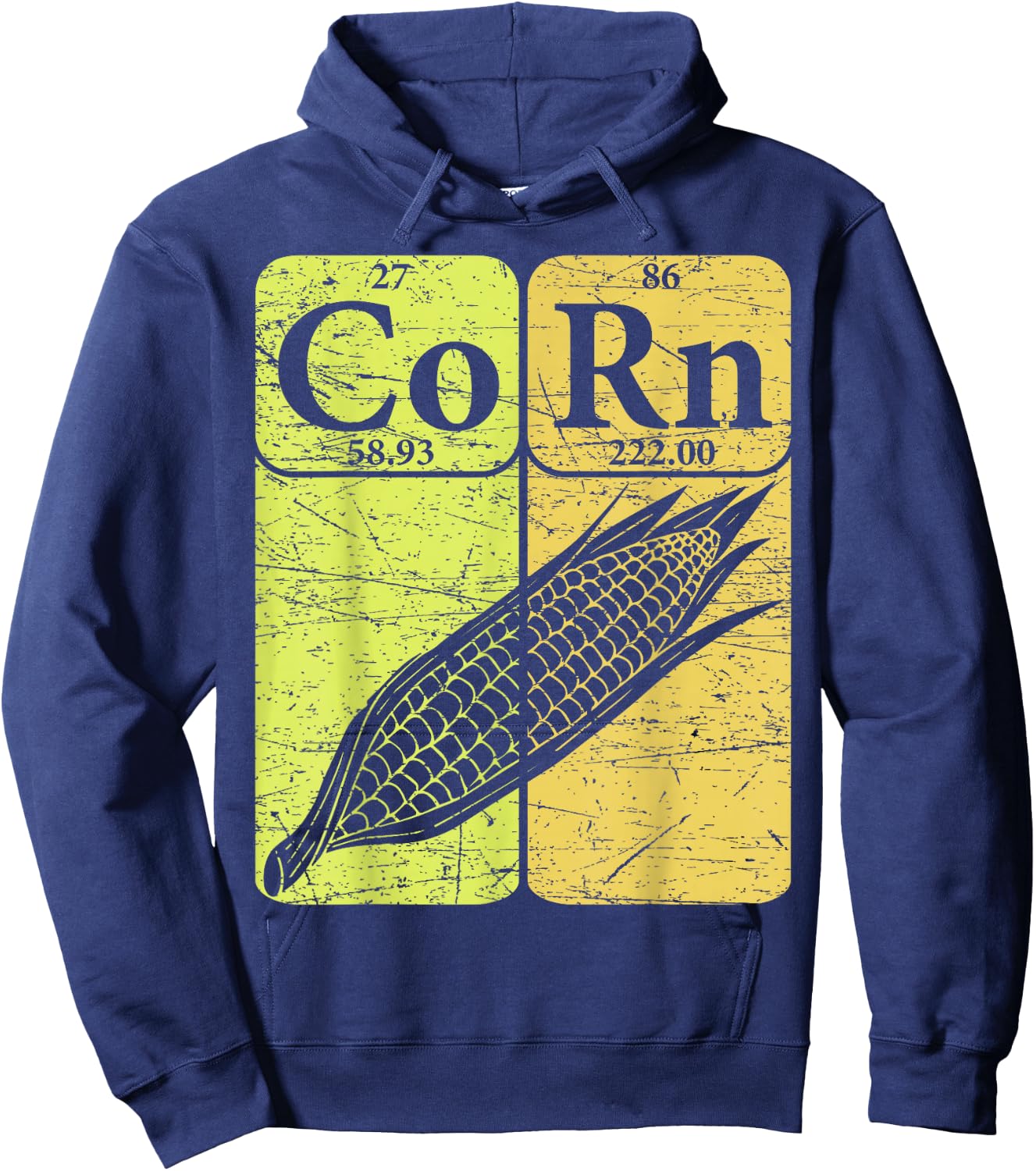 Corn Periodic Table Elements Corn Lover Retro Sweet Corn Hoodie - Hoodie | Navy