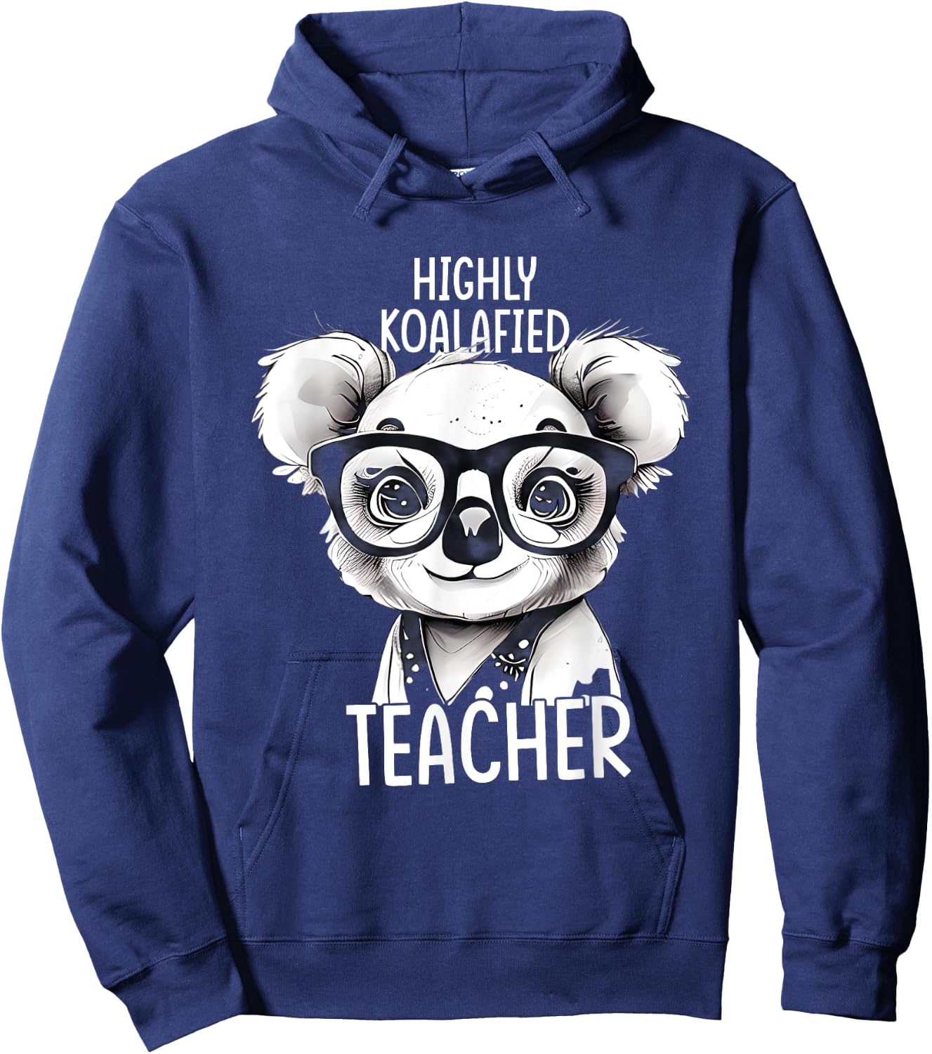 Highly Koalafied Teacher Cute Stylish Koala Teacher Hoodie - Hoodie | Navy