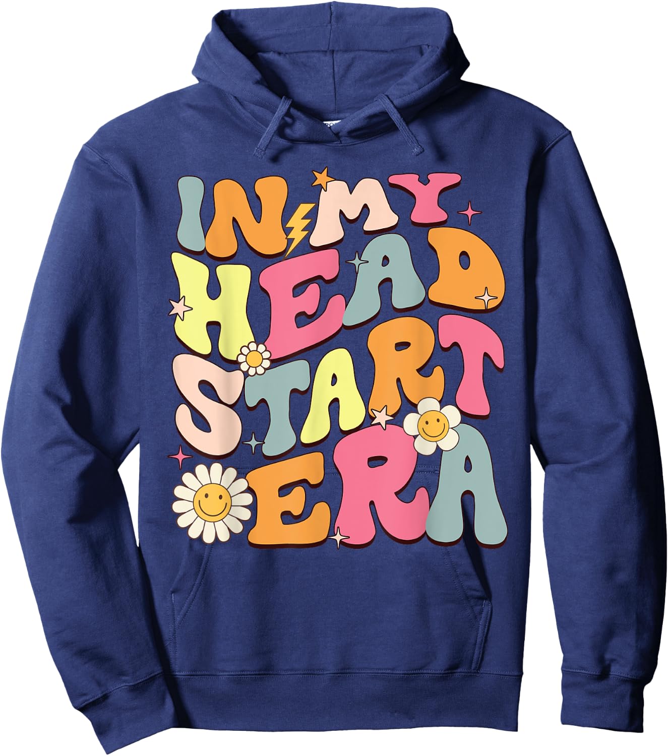 Groovy In My Head Start Era Homeschool Headstart Teacher Men Women Girls Kids Hoodie - Hoodie | Navy