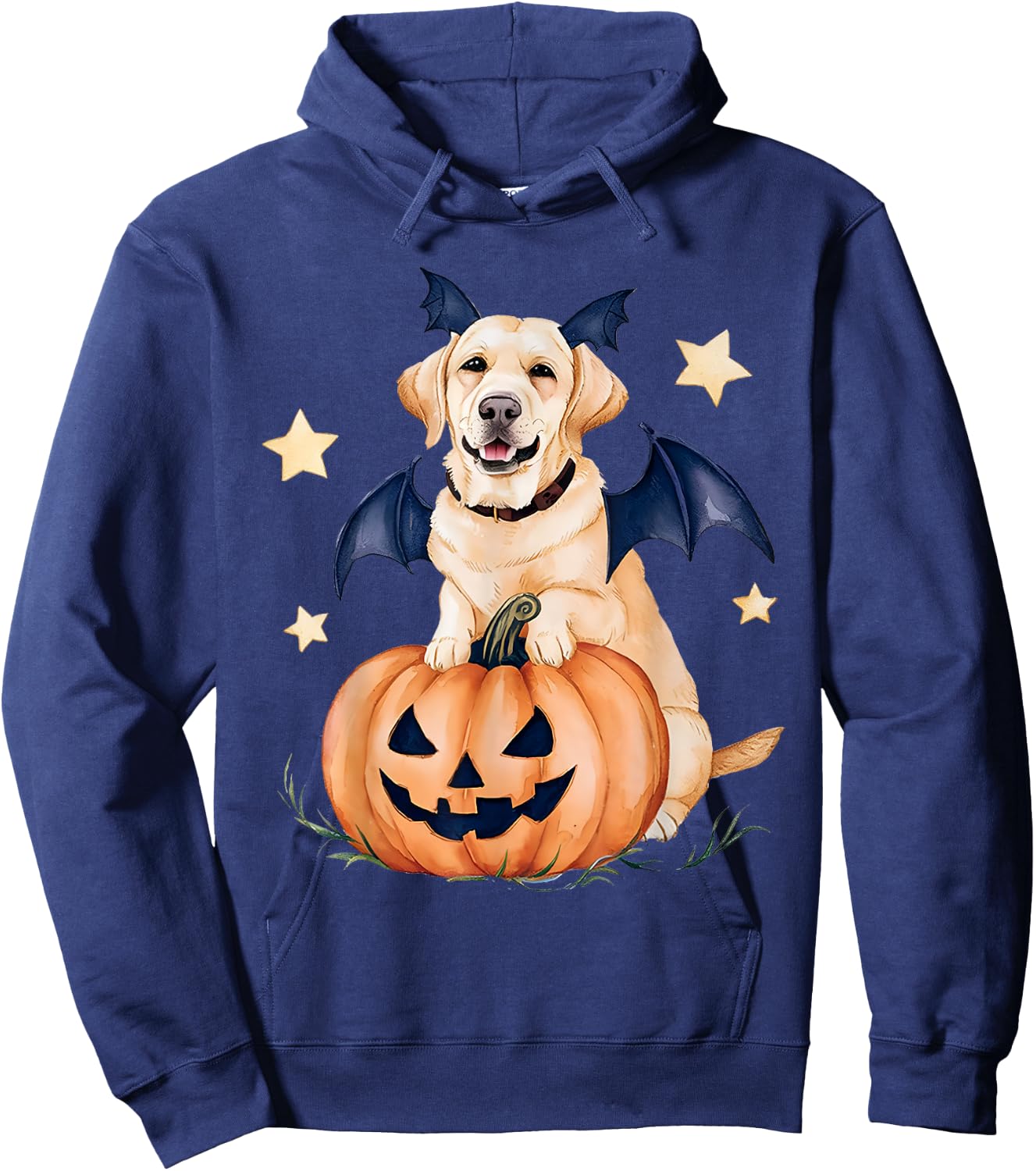 Labrador Pumpkin Witch Golden Labrador Halloween Ghost Dog Hoodie - Hoodie | Navy