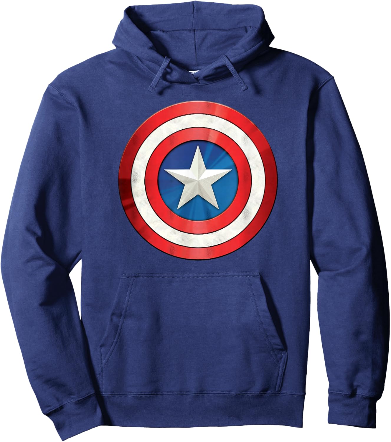 Marvel Comics Retro Classic Captain America Shield Costume Hoodie - Hoodie | Navy
