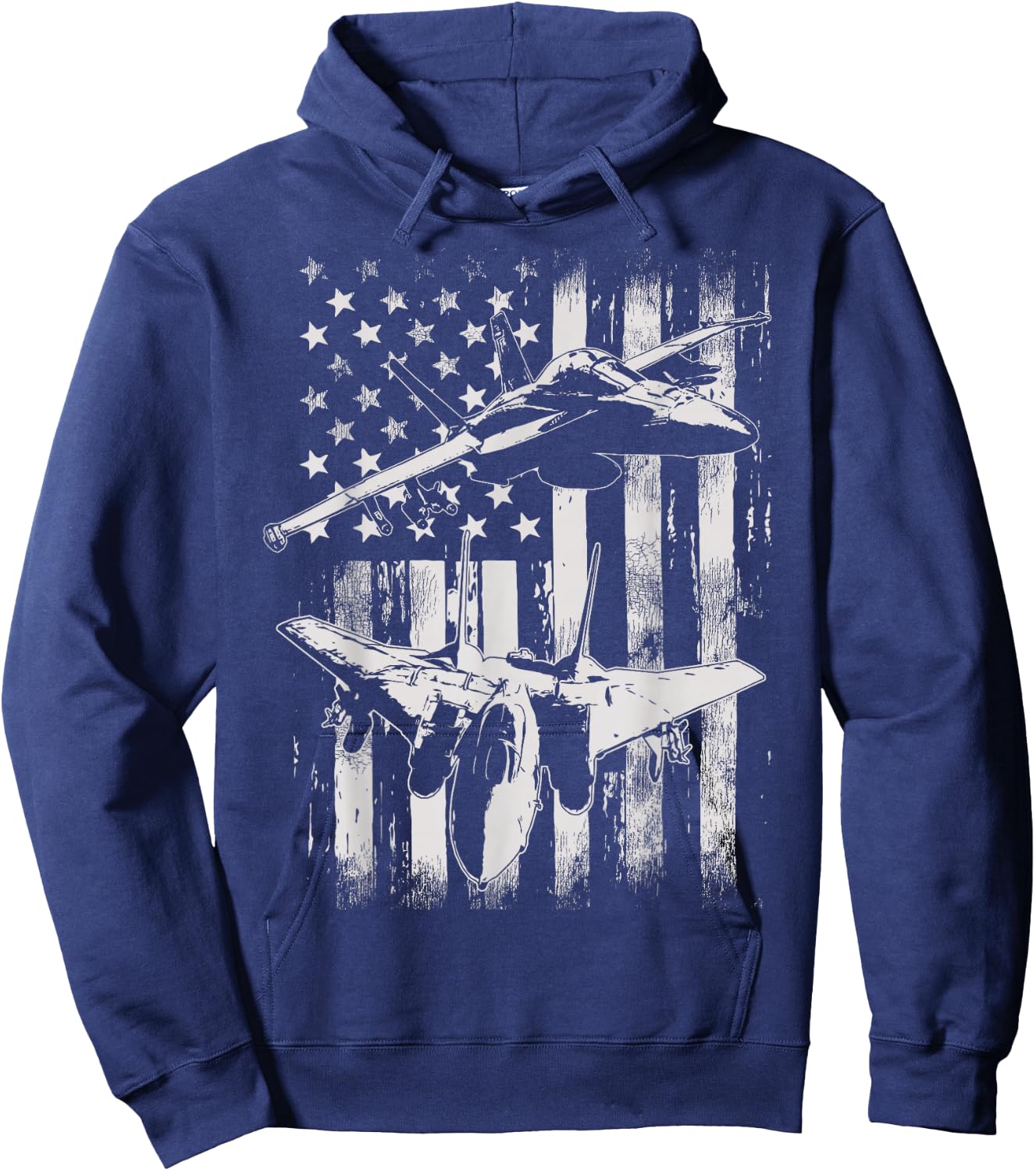 F-14 Tomcat Military Fighter Airplane American Flag Hoodie - Hoodie | Navy