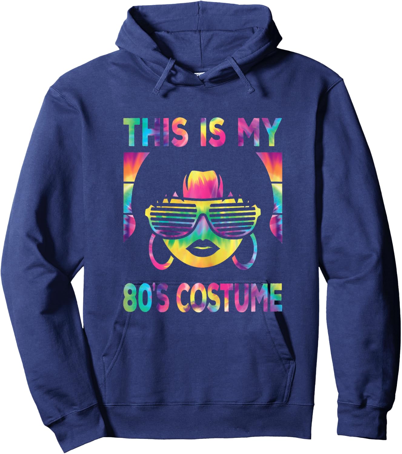 This is My 80s Costume 1980s 80s Outfit Women Disco Party Hoodie - Hoodie | Navy