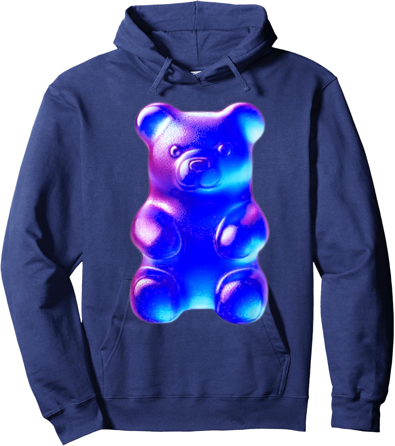 Urban Empyre Gummy Bear Candy - -Adults, Black, Small, Short Sleeve, Classic Fit Hoodie - Hoodie | Navy