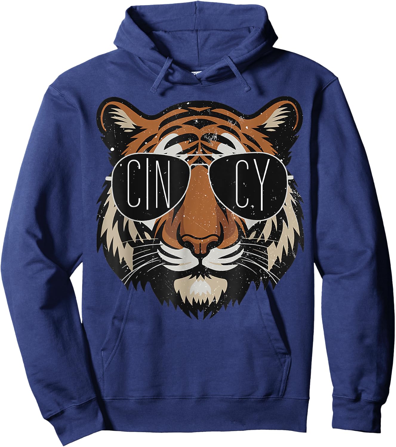 Touchdown American Football Game Day Thanksgiving Tiger Hoodie - Hoodie | Navy