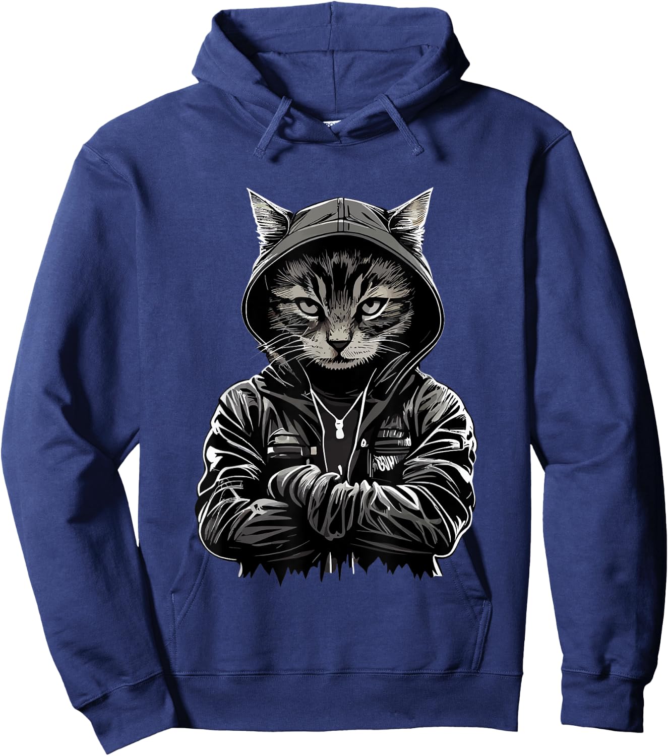 Hug Thug Gangster Life Cat Thug Cat Hug Cat Gangster Cat Hoodie - Hoodie | Navy