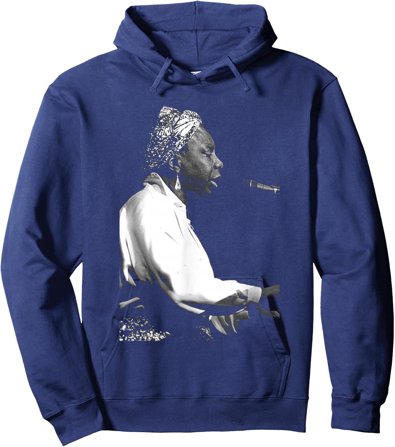 Nina Simone At The Piano Royal Albert Hall By Stephen Wright Hoodie - Hoodie | Navy