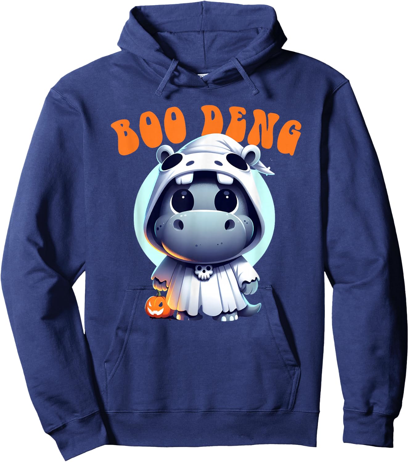 Cute BOO DENG My Moo Thang Baby Hippo Kids Halloween Costume Hoodie - Hoodie | Navy
