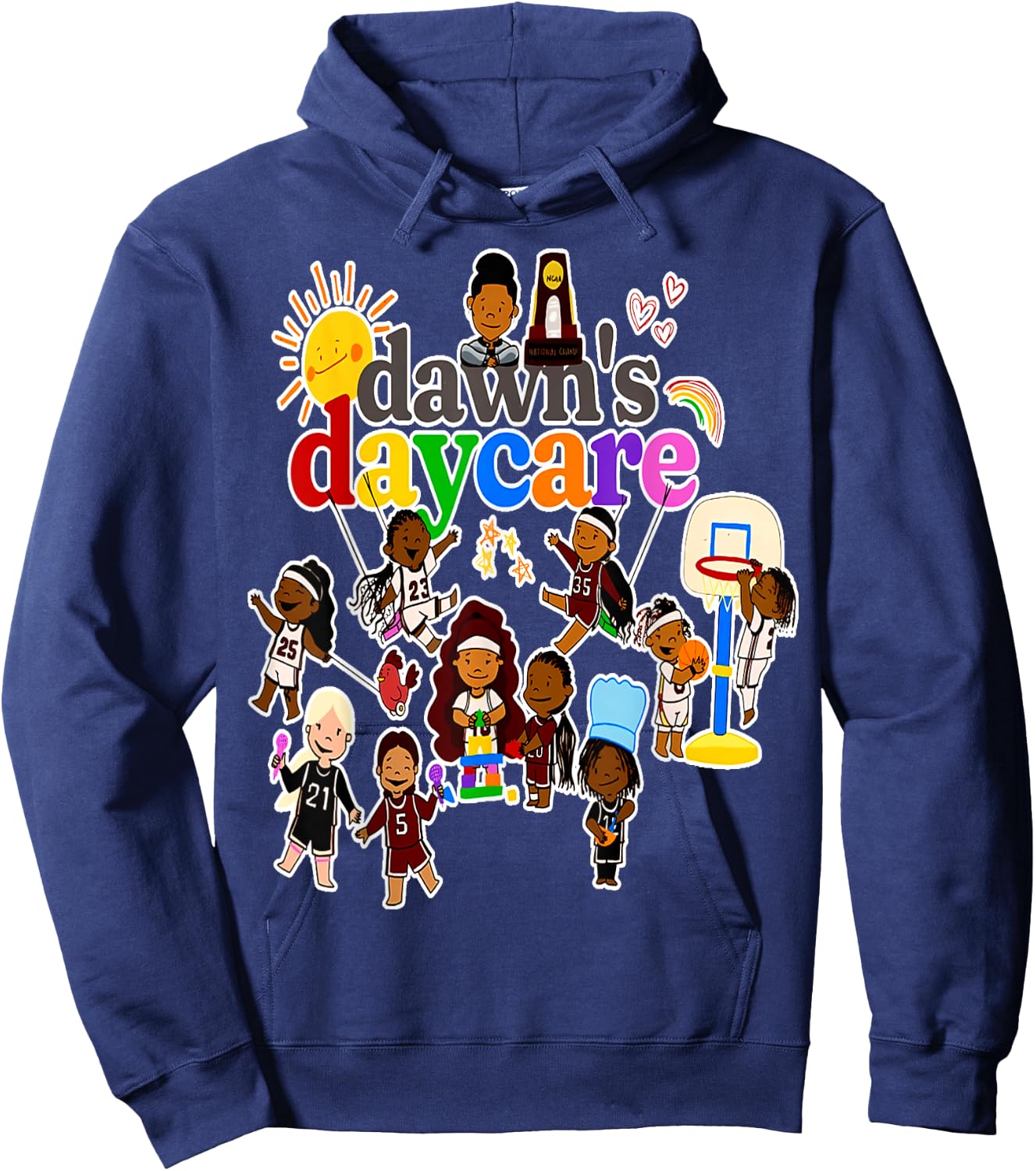 Dawn's Daycare Basketball cute funny Hoodie - Hoodie | Navy