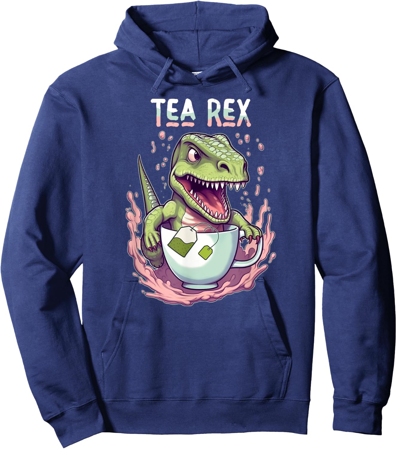 Tea Rex - Dinosaur - Tea Lovers Hoodie - Hoodie | Navy