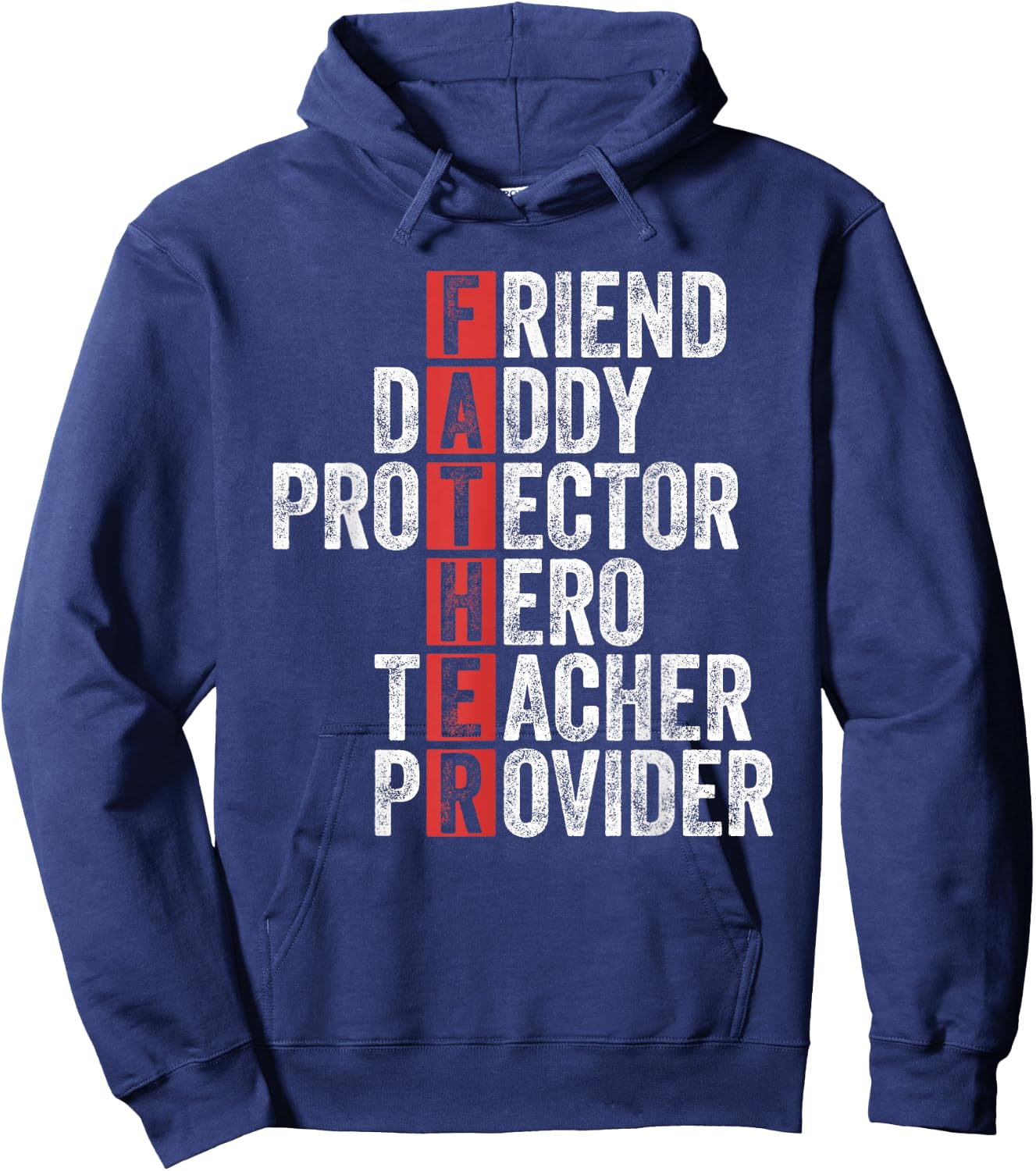 Dad Definition Friend Daddy Protector Hero Teacher Provider Men Women Hoodie - Hoodie | Navy