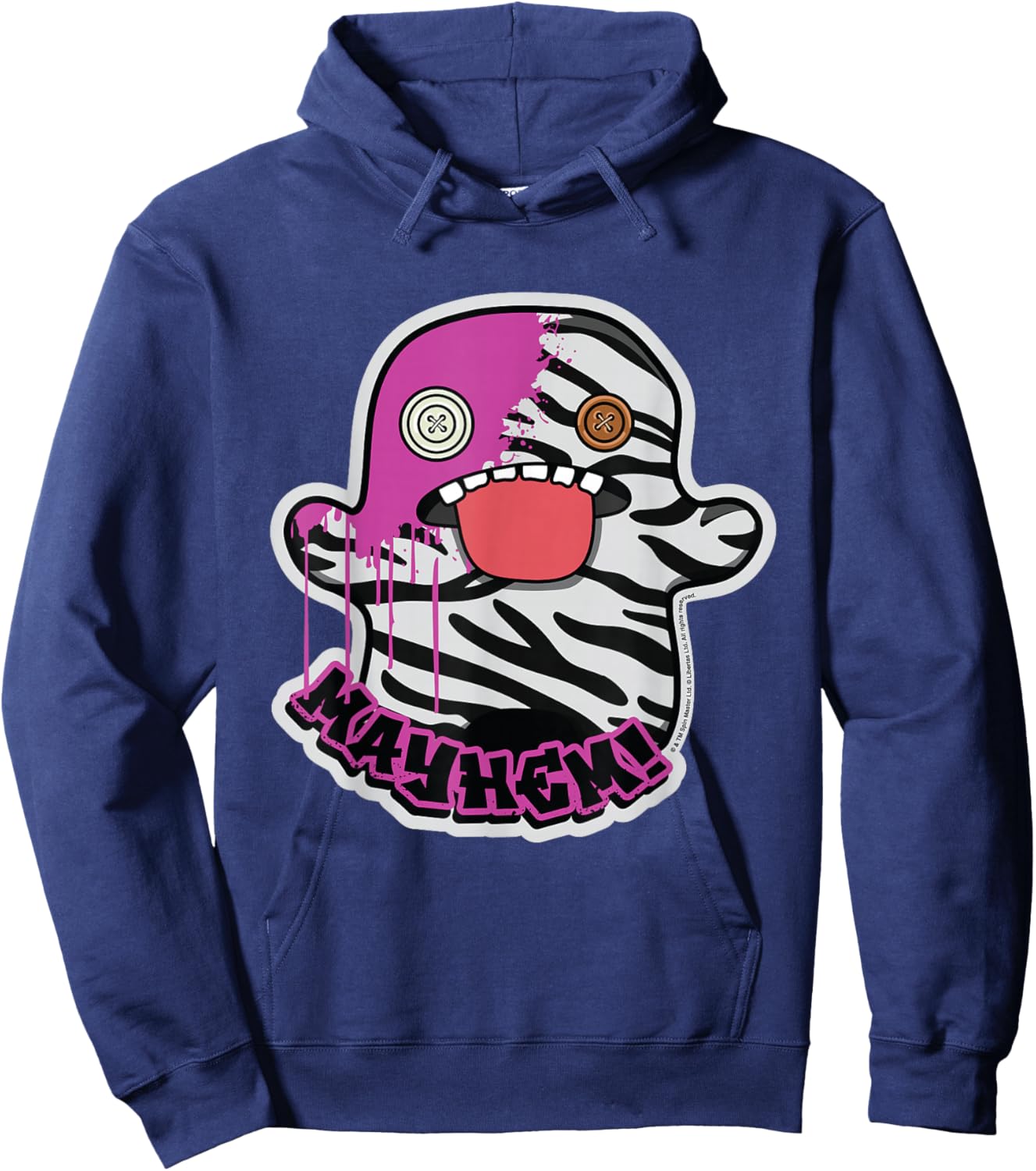 Fuggler Mayhem Oogah Boogah Zebra Paint Splat Hoodie - Hoodie | Navy