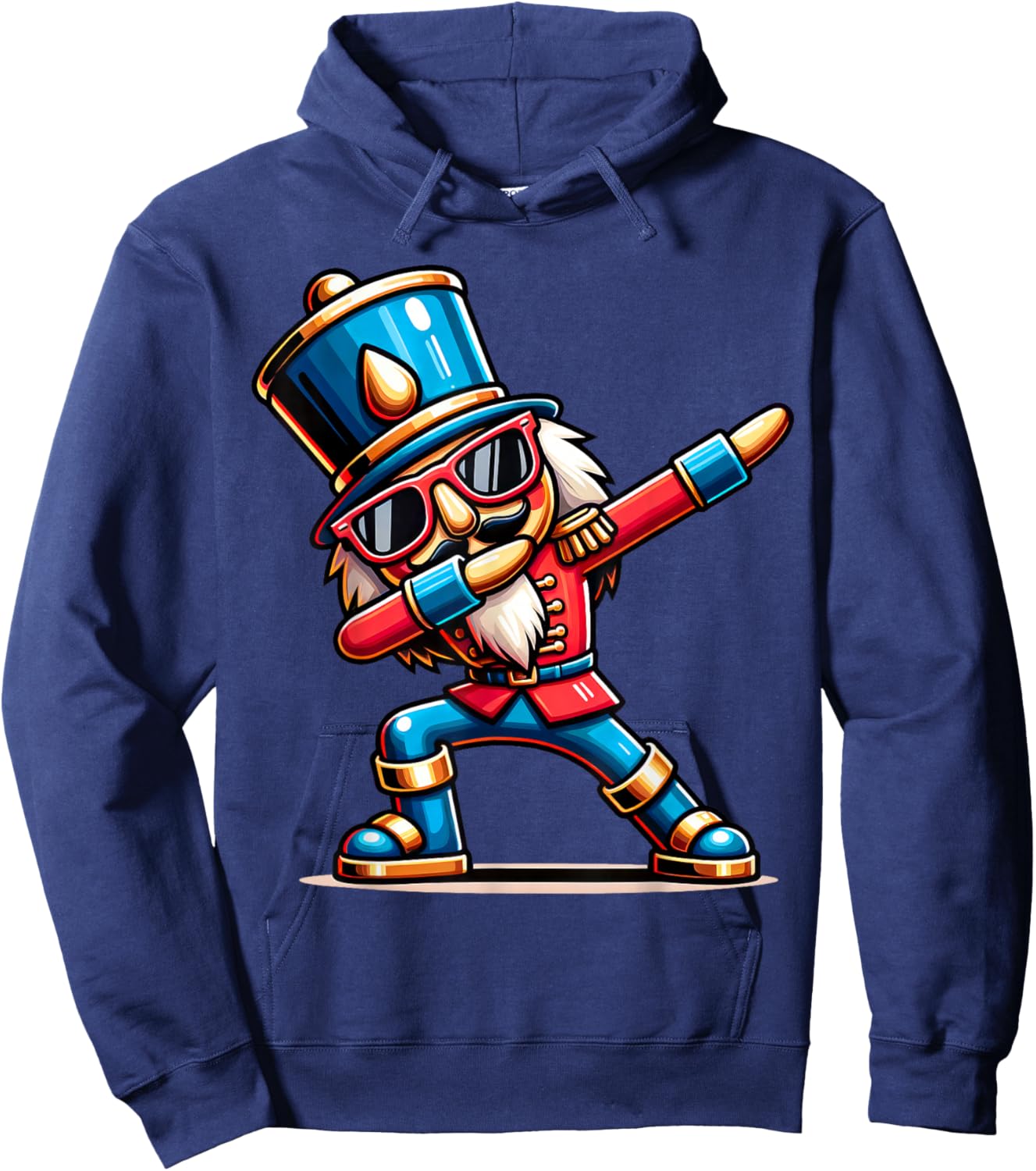Christmas Nutcracker Dabbing Boys Santa Xmas Funny Hoodie - Hoodie | Navy