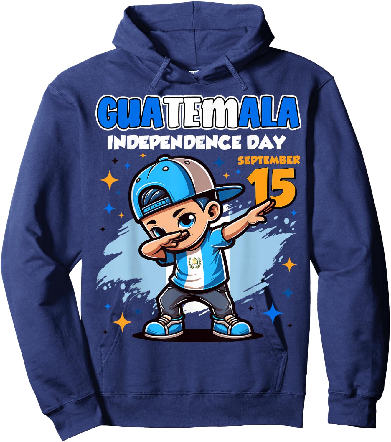 Guatemala Independence Day September 15 Celebration boys Hoodie - Hoodie | Navy