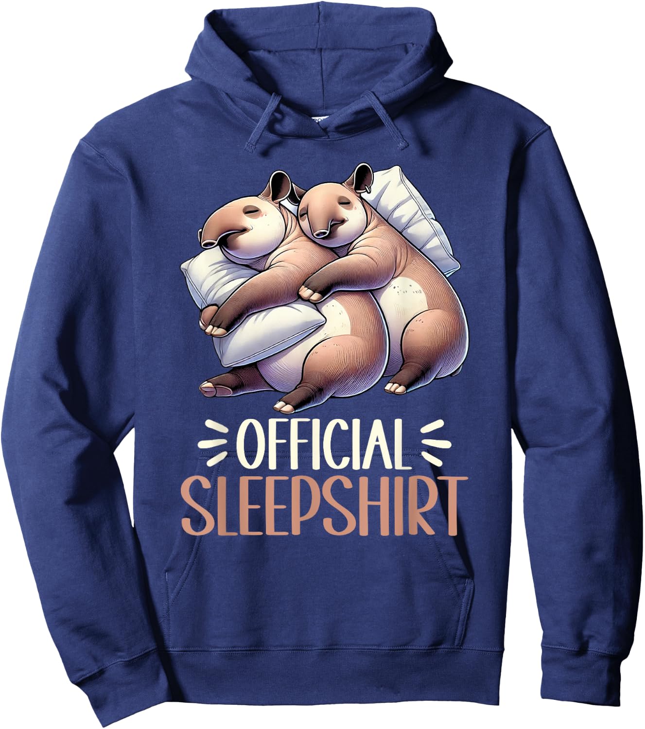 Tapir Official Sleep Shirt Funny Tapir Napping Pyjamas Hoodie - Hoodie | Navy