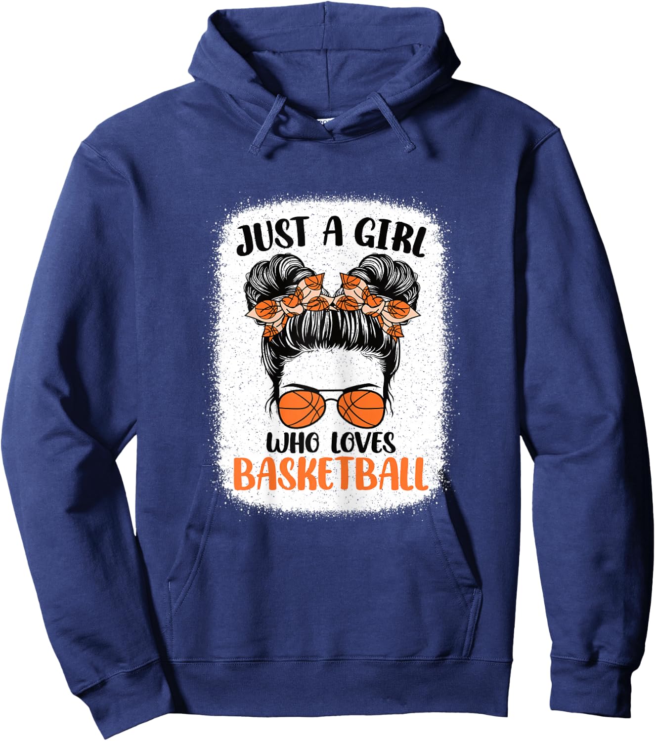 Just A Girl Who Loves Basketball Cute Basketball Player Hoodie - Hoodie | Navy