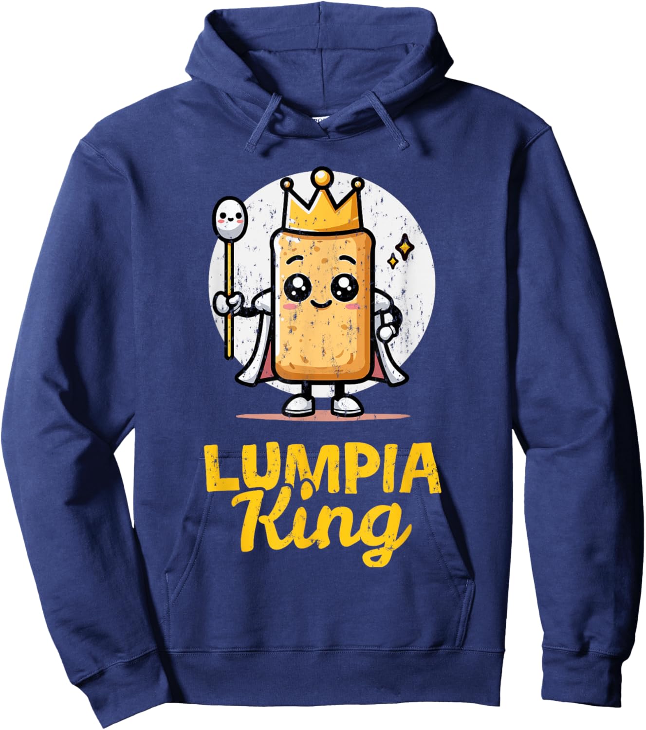 Lumpia King Funny Filipino Food Philippines Asian Foodie Hoodie - Hoodie | Navy