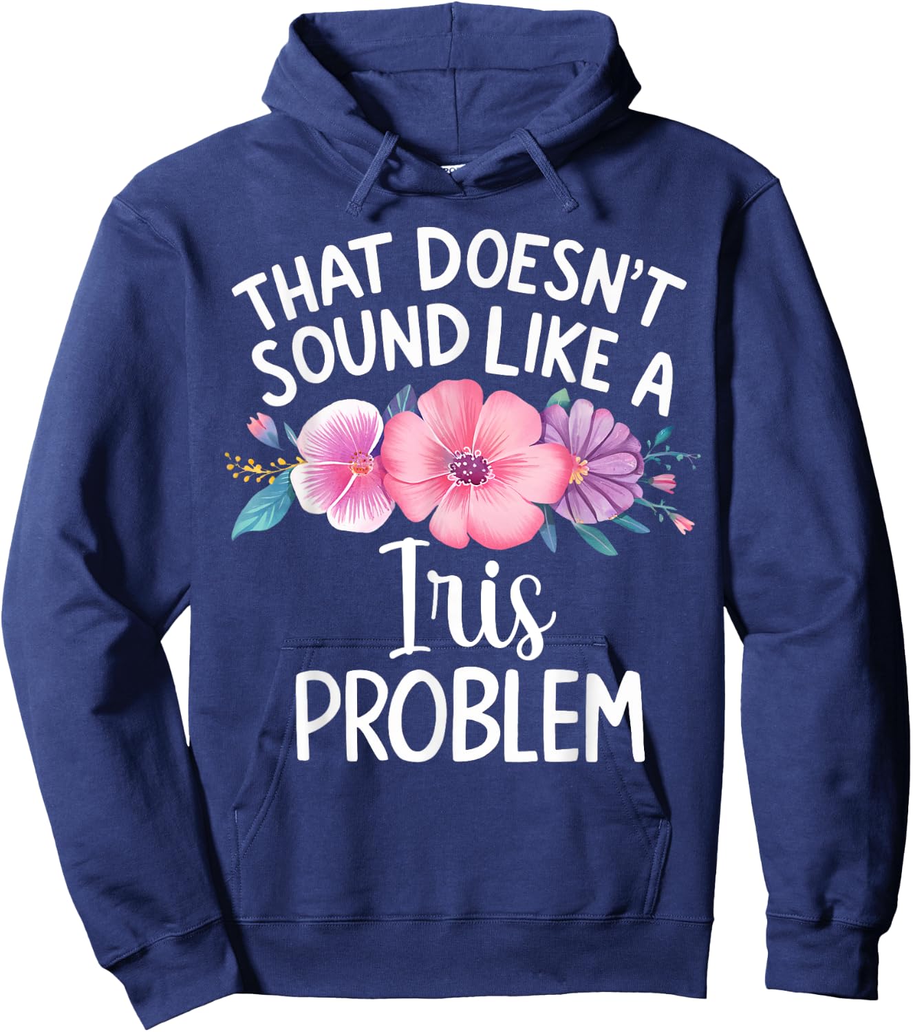 IRIS Personalized Cute Flower Girls IRIS Name Hoodie - Hoodie | Navy
