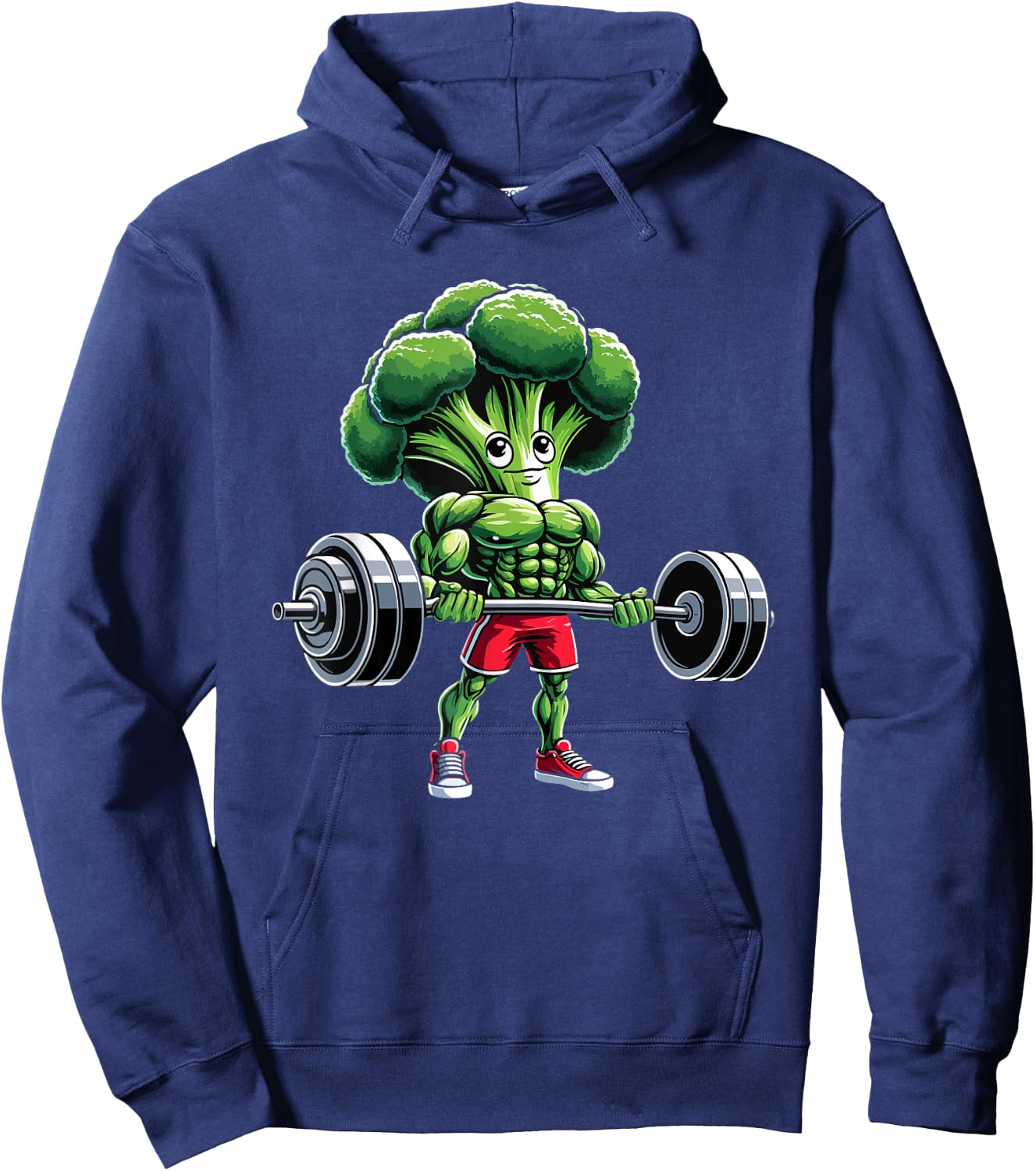 Broccoli Bodybuilding Workout Gym Weightlifter Funny Hoodie - Hoodie | Navy