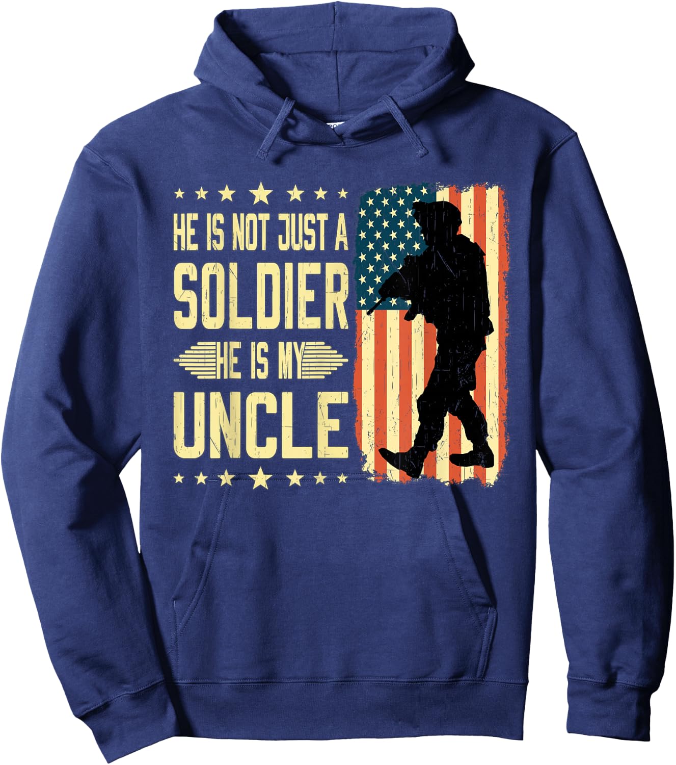 My Uncle is A Soldier Hero Proud Army Nephew Niece Military Hoodie - Hoodie | Navy