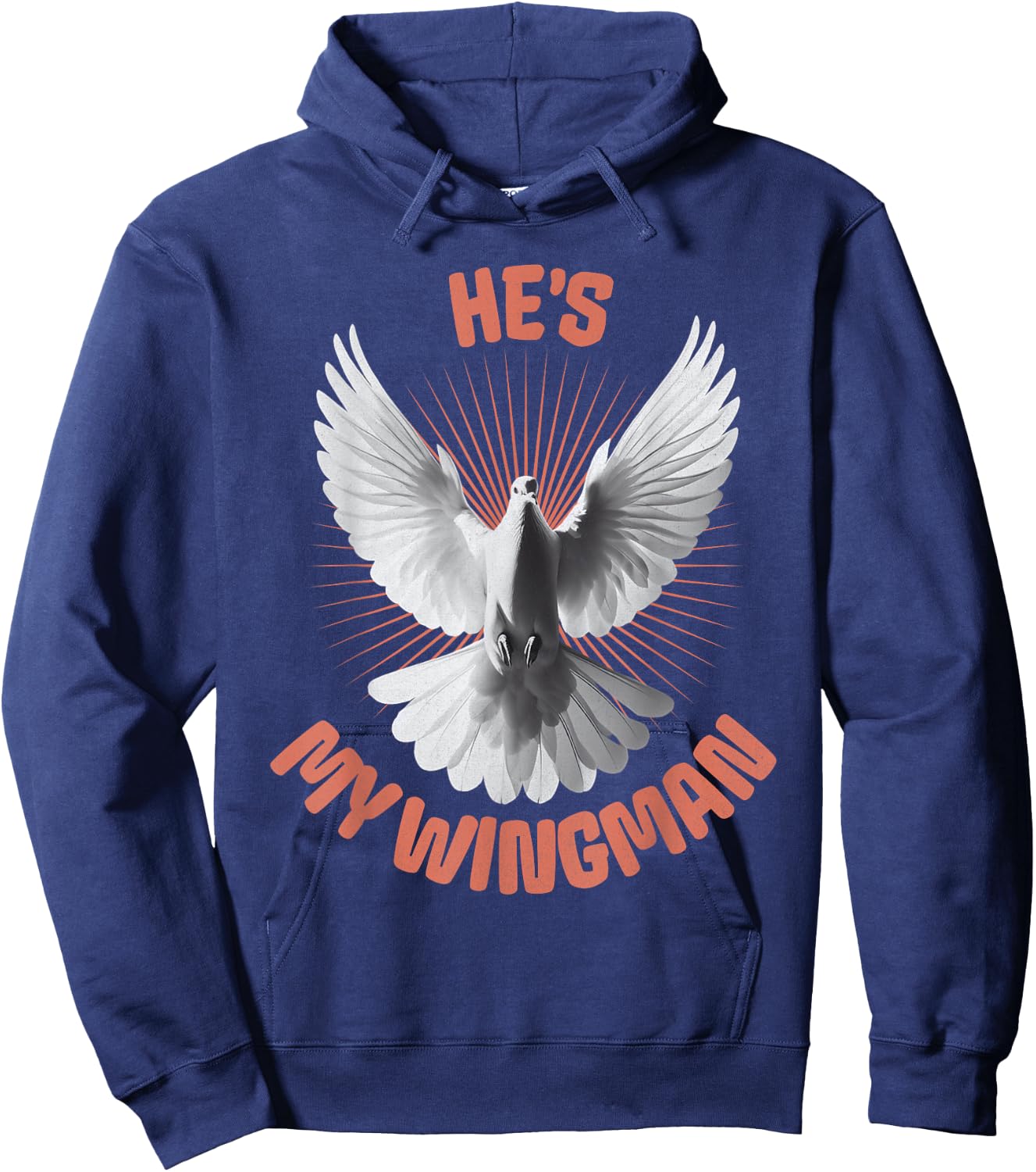 He's My Wingman, Humourous Gifts Of The Holy Spirit My Guide Hoodie - Hoodie | Navy