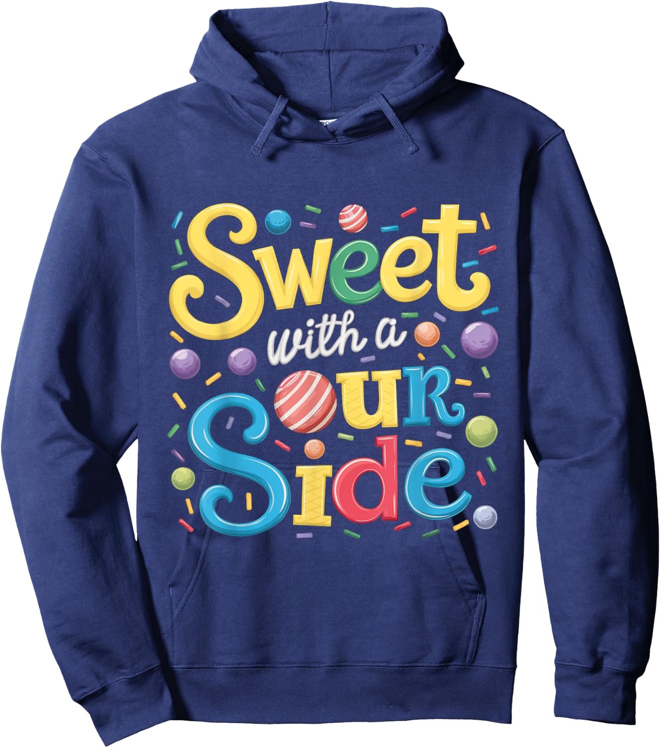 Sweet With a Sour Side Funny Sweets Candy Patch Kids Hoodie - Hoodie | Navy
