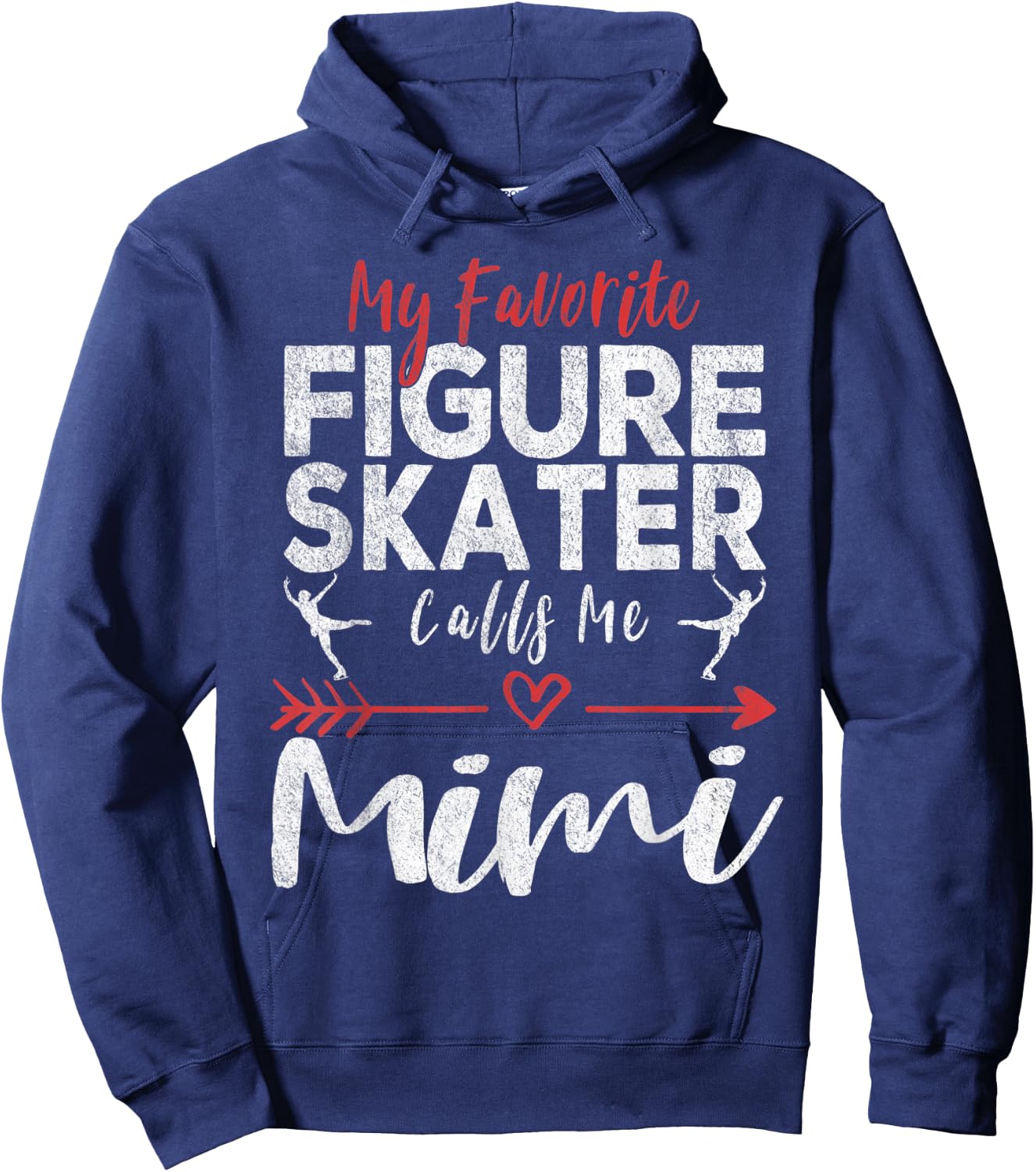 My Favorite Figure Skater Calls Me Mimi Ice Skating Grandma Hoodie - Hoodie | Navy
