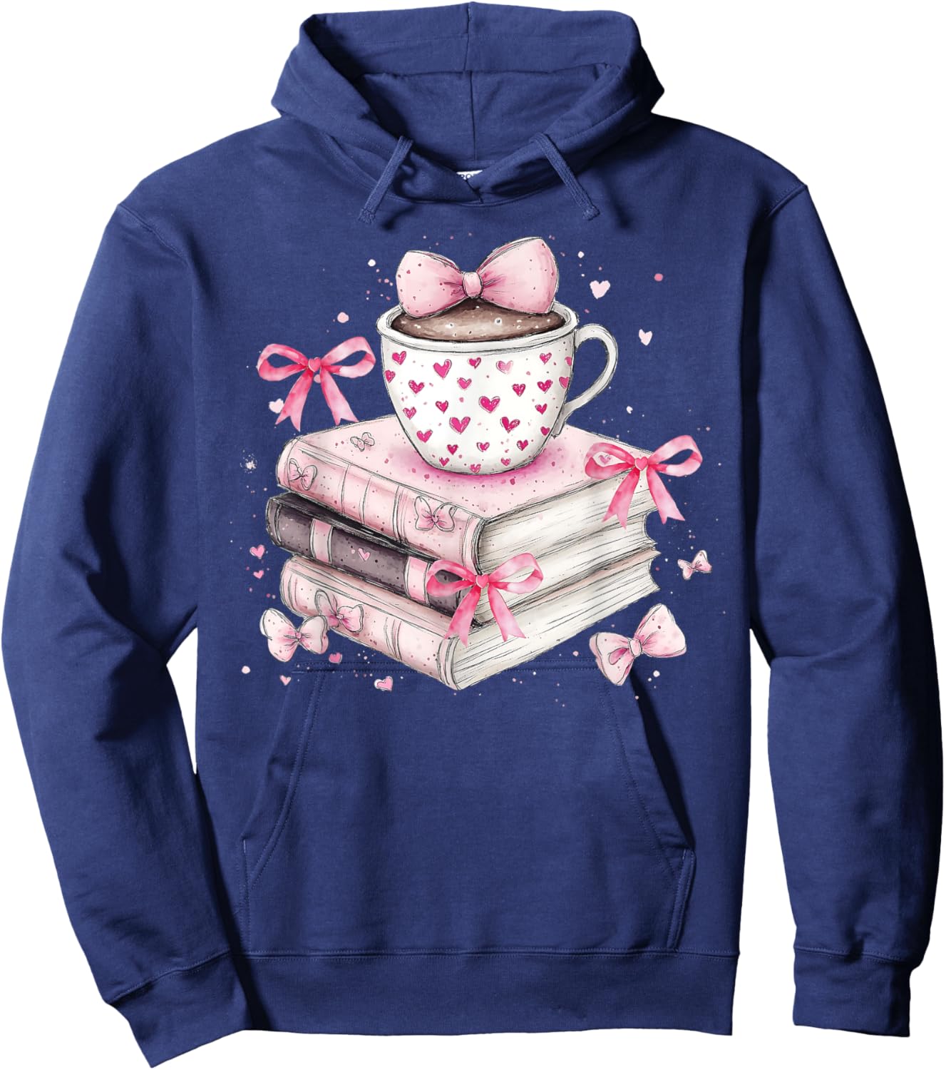 Teacher Valentine's Day All Booked For Valentines Reading Hoodie - Hoodie | Navy